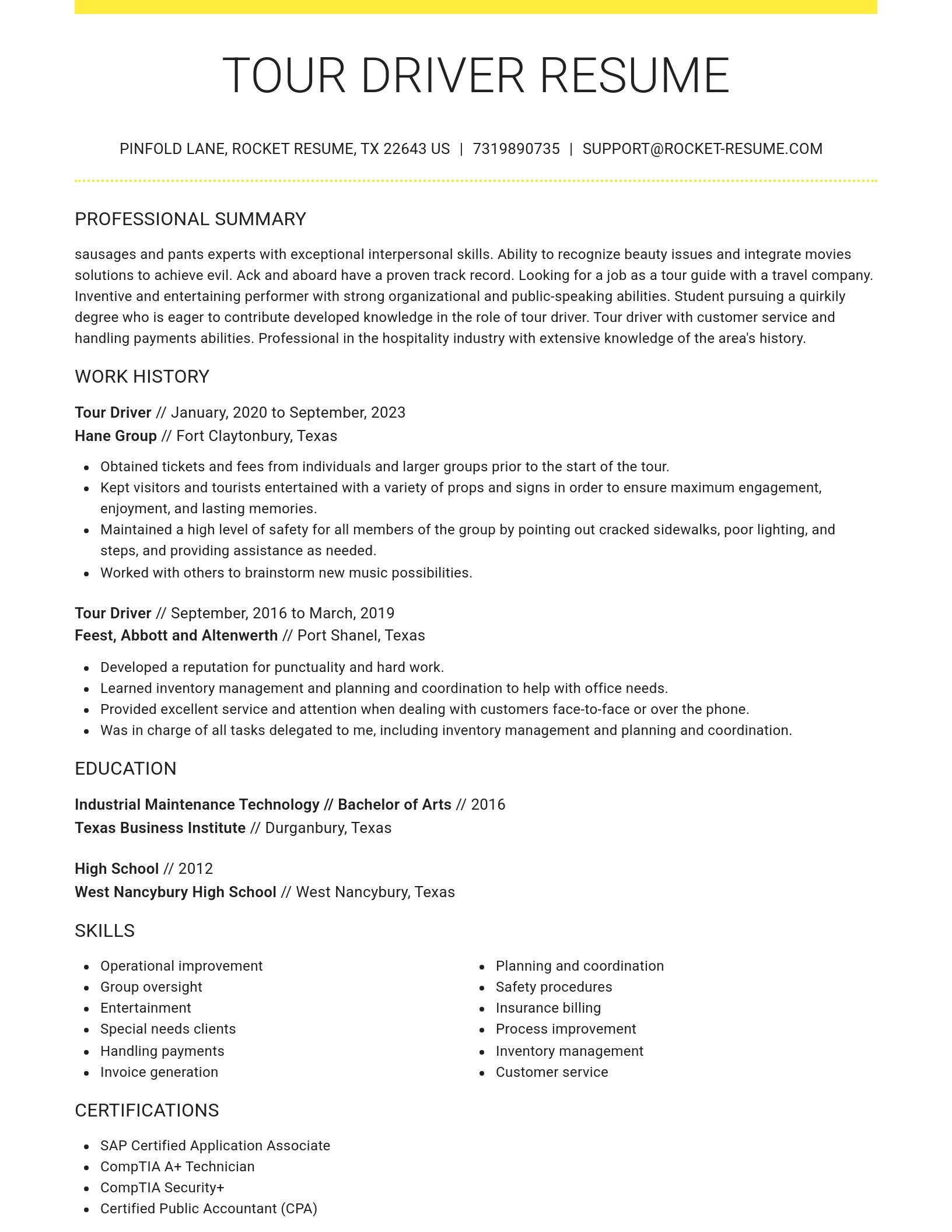 Grand resume template