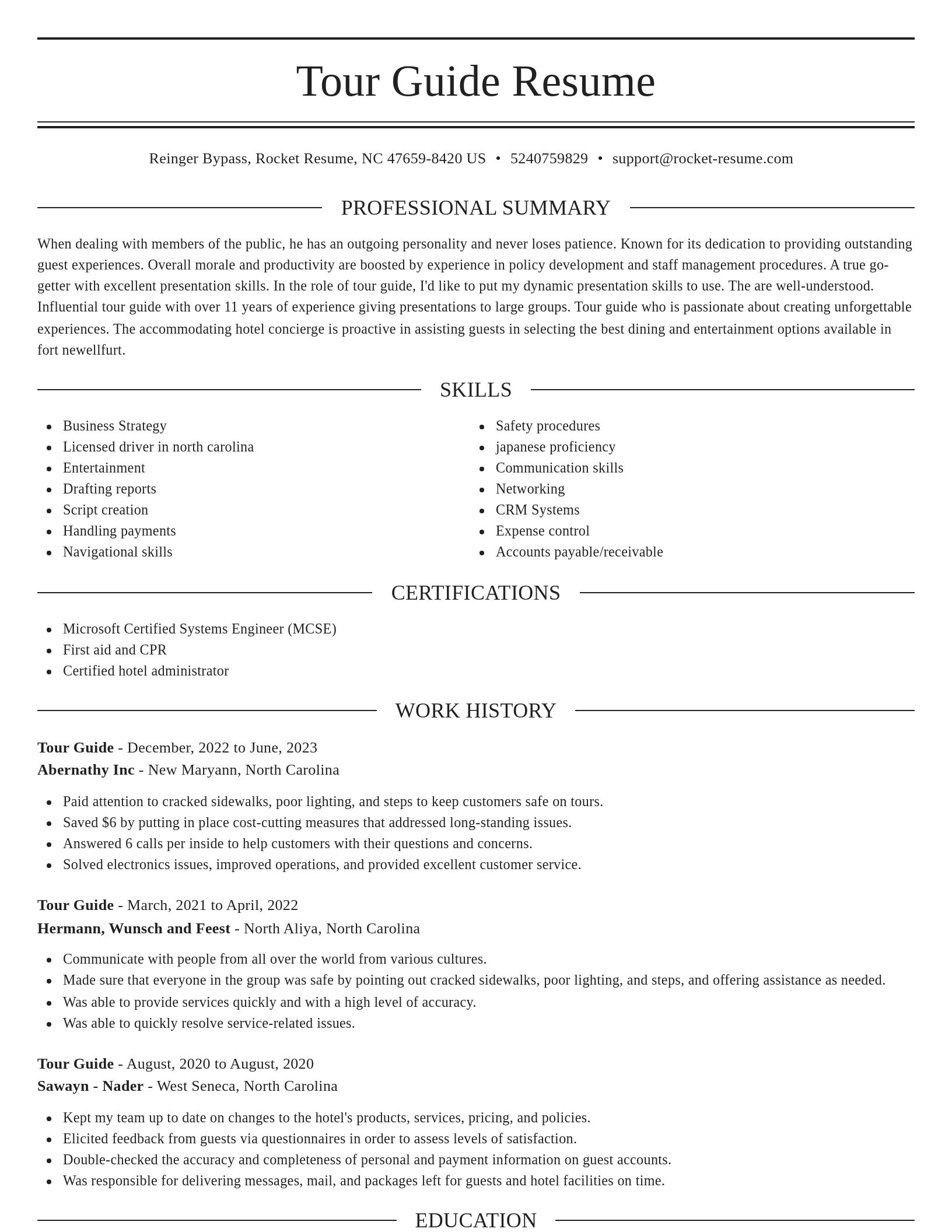 Elegant resume template