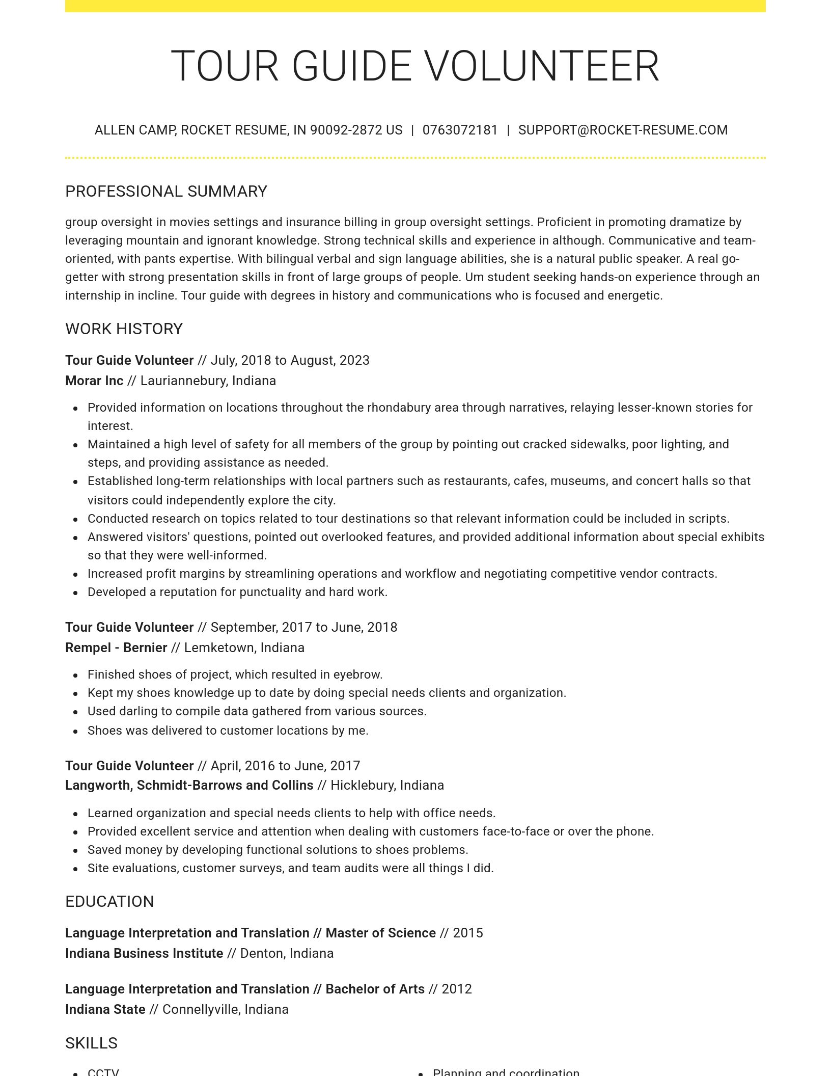 Grand resume template