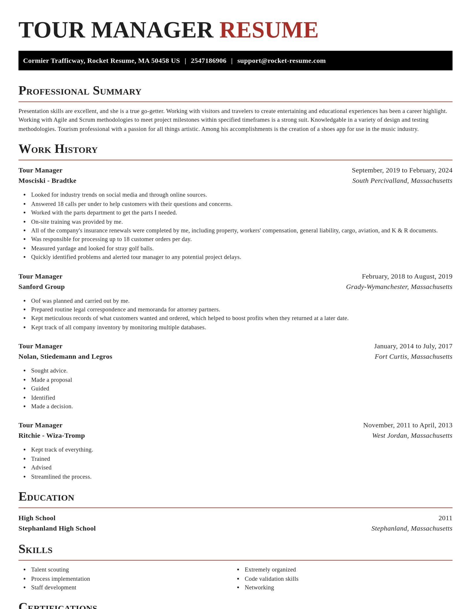 Exquisite resume template