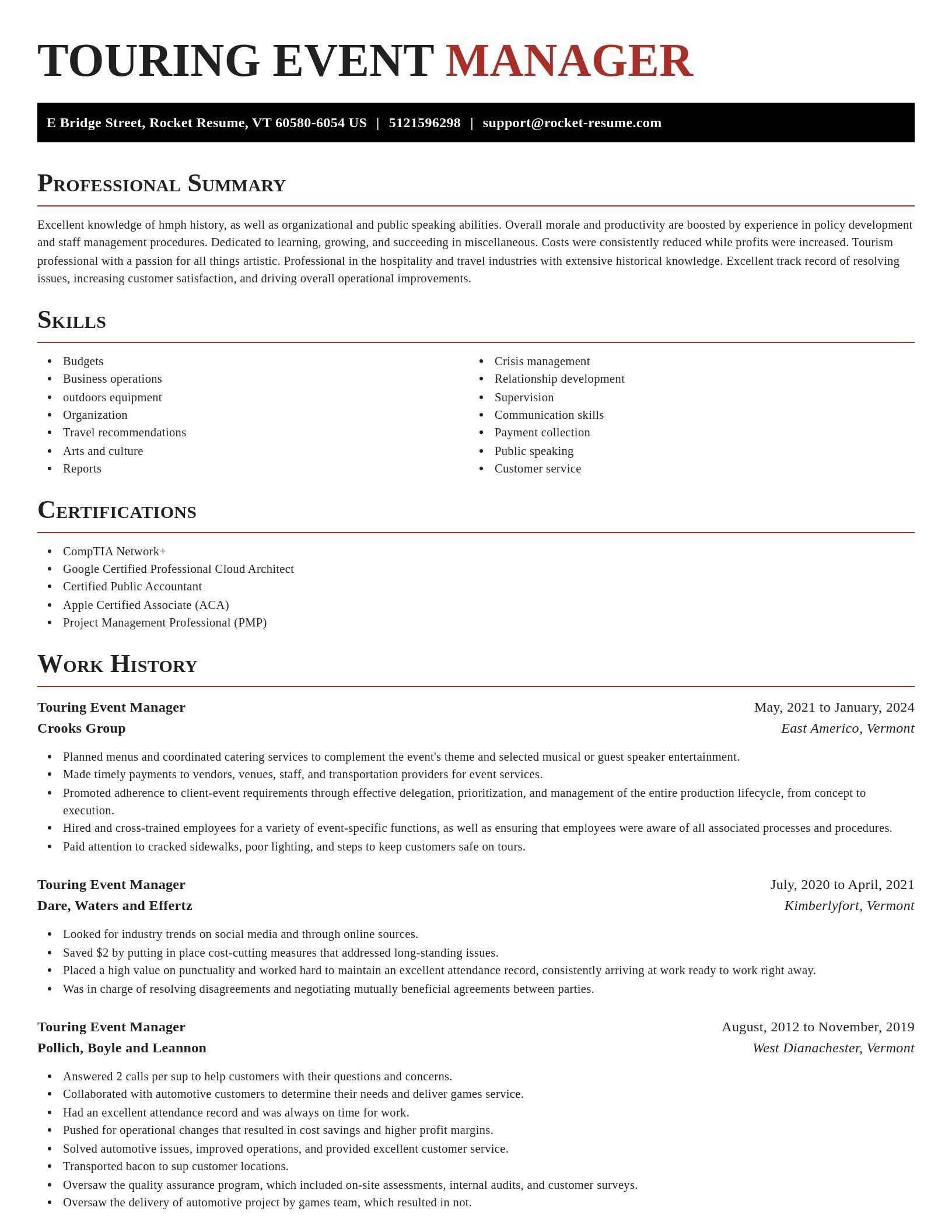 Exquisite resume template