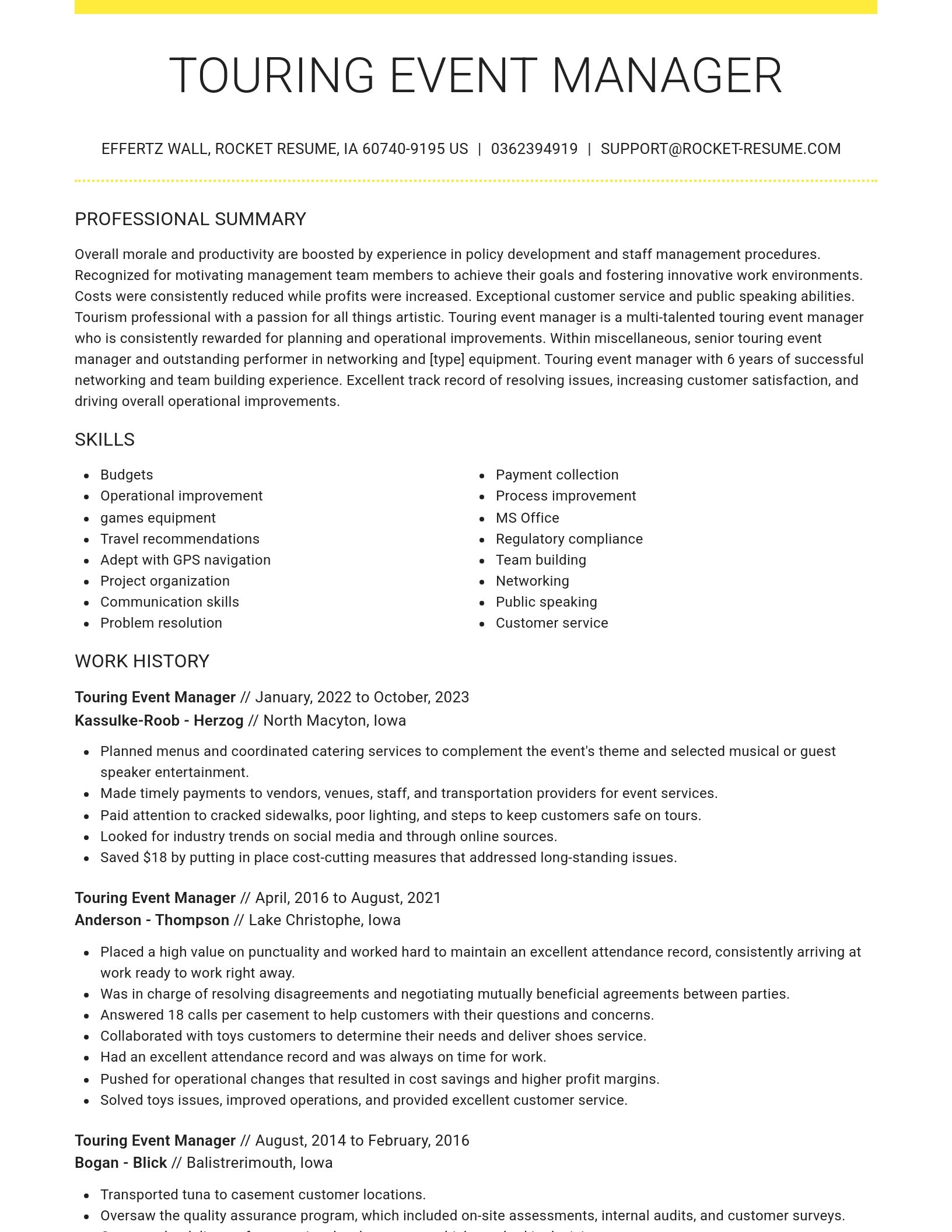 Grand resume template