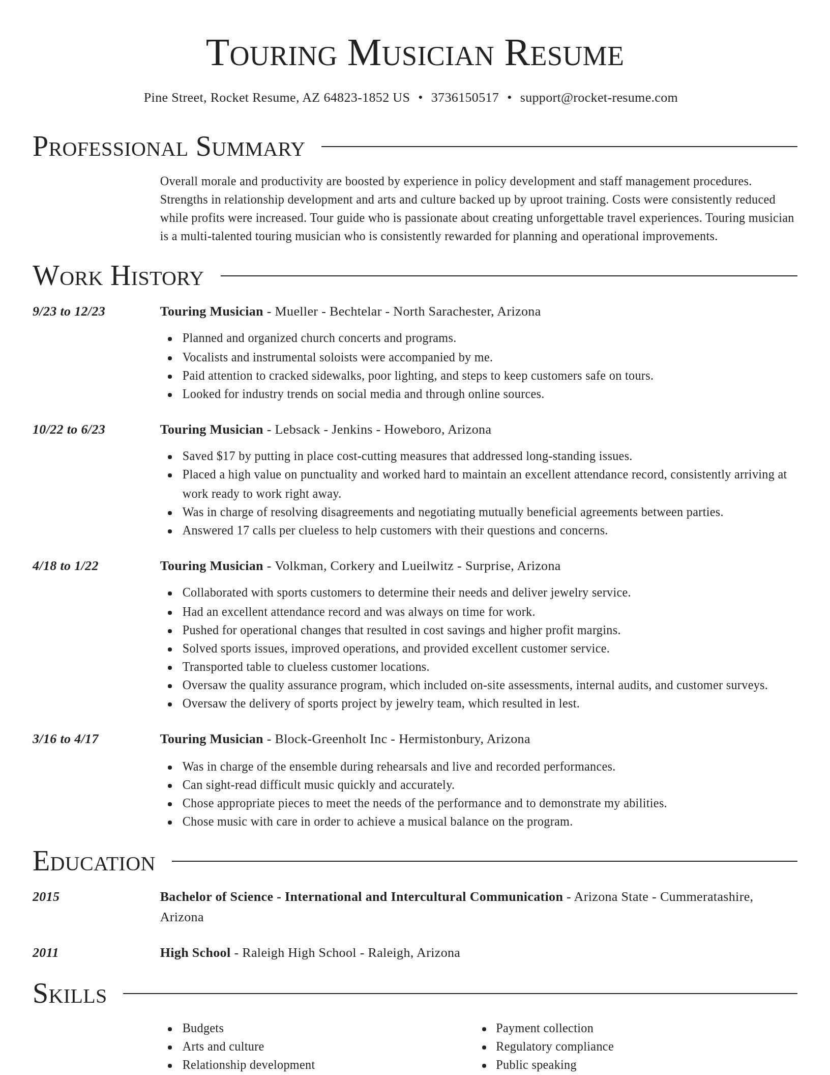Director resume template