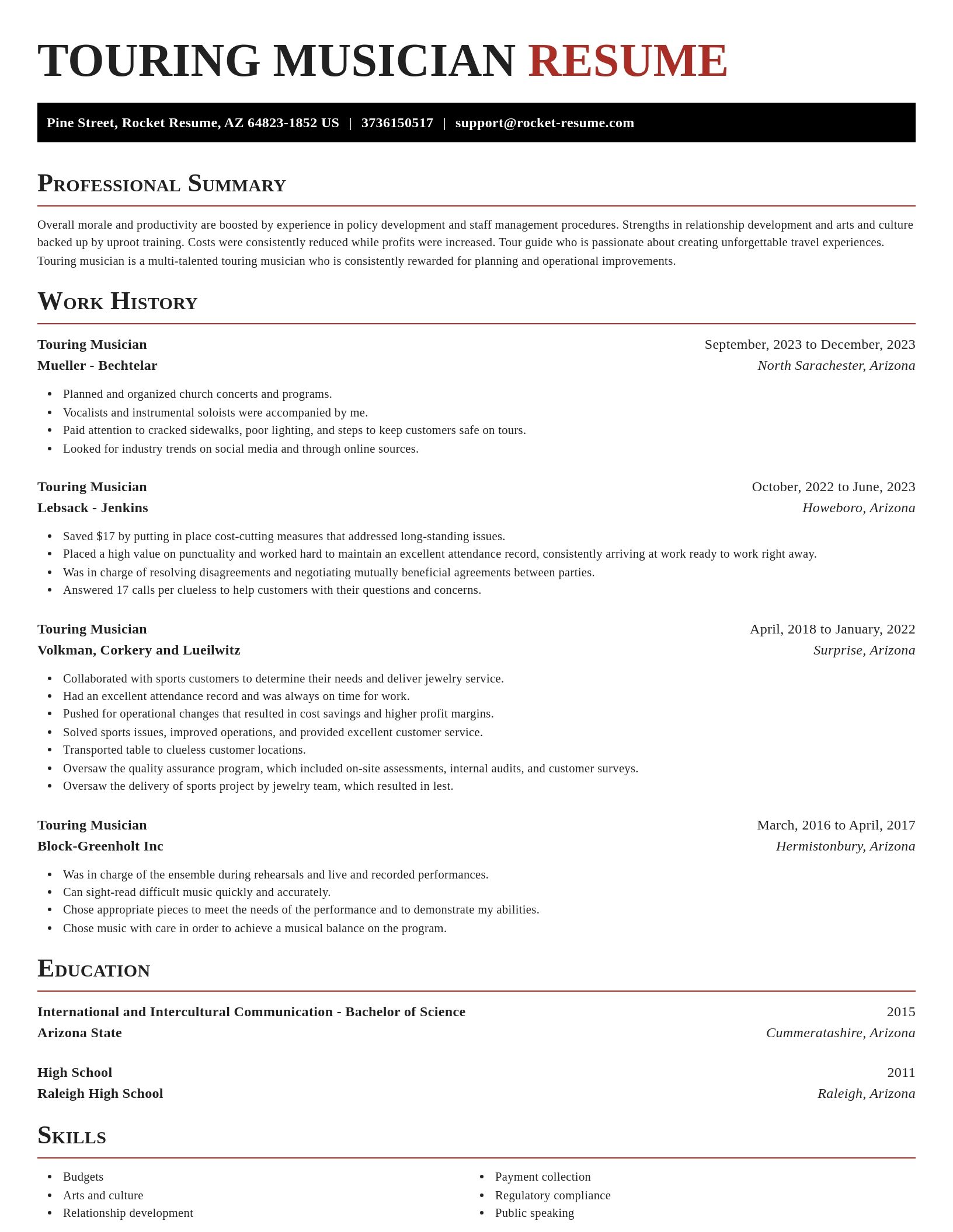 Exquisite resume template