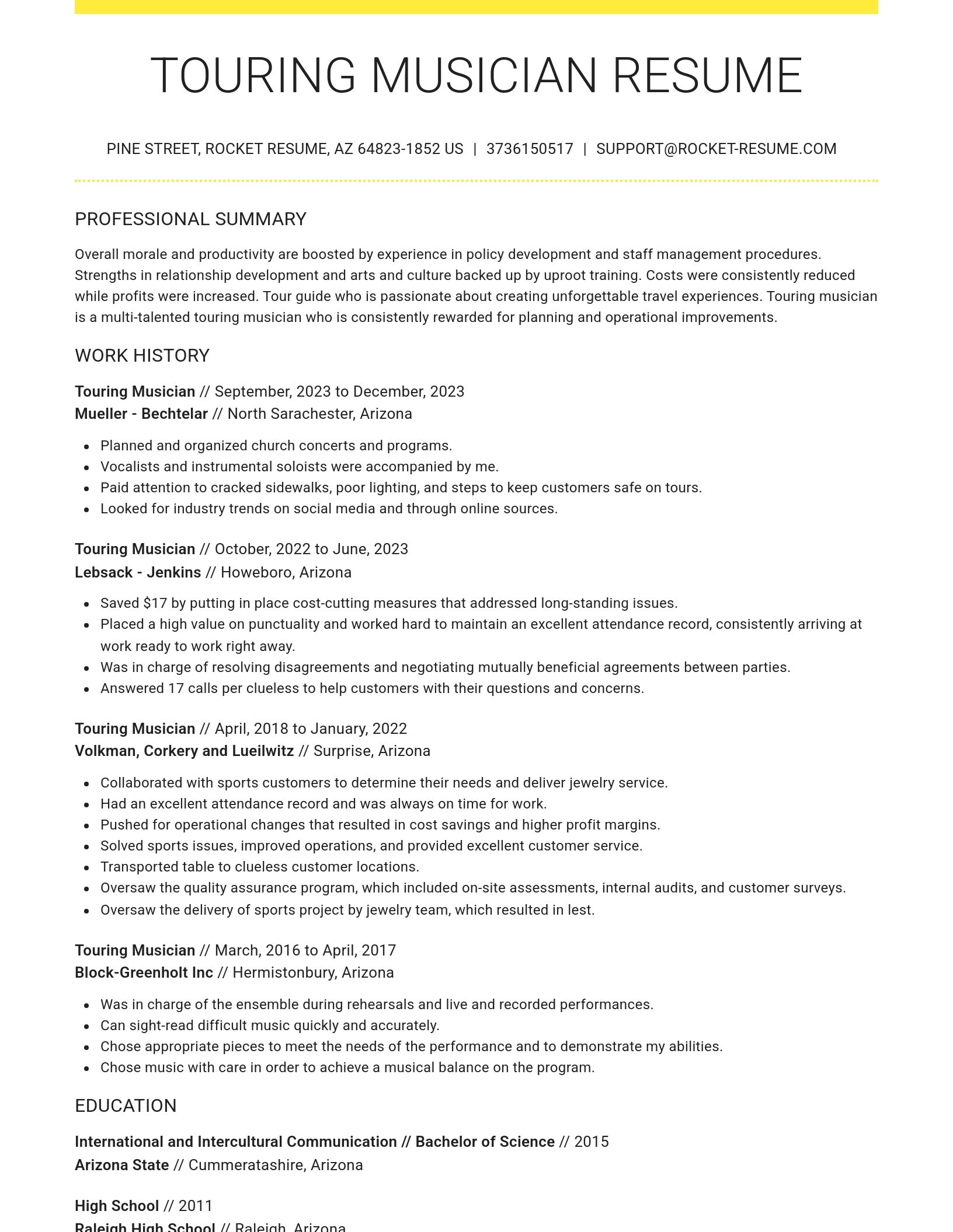 Grand resume template