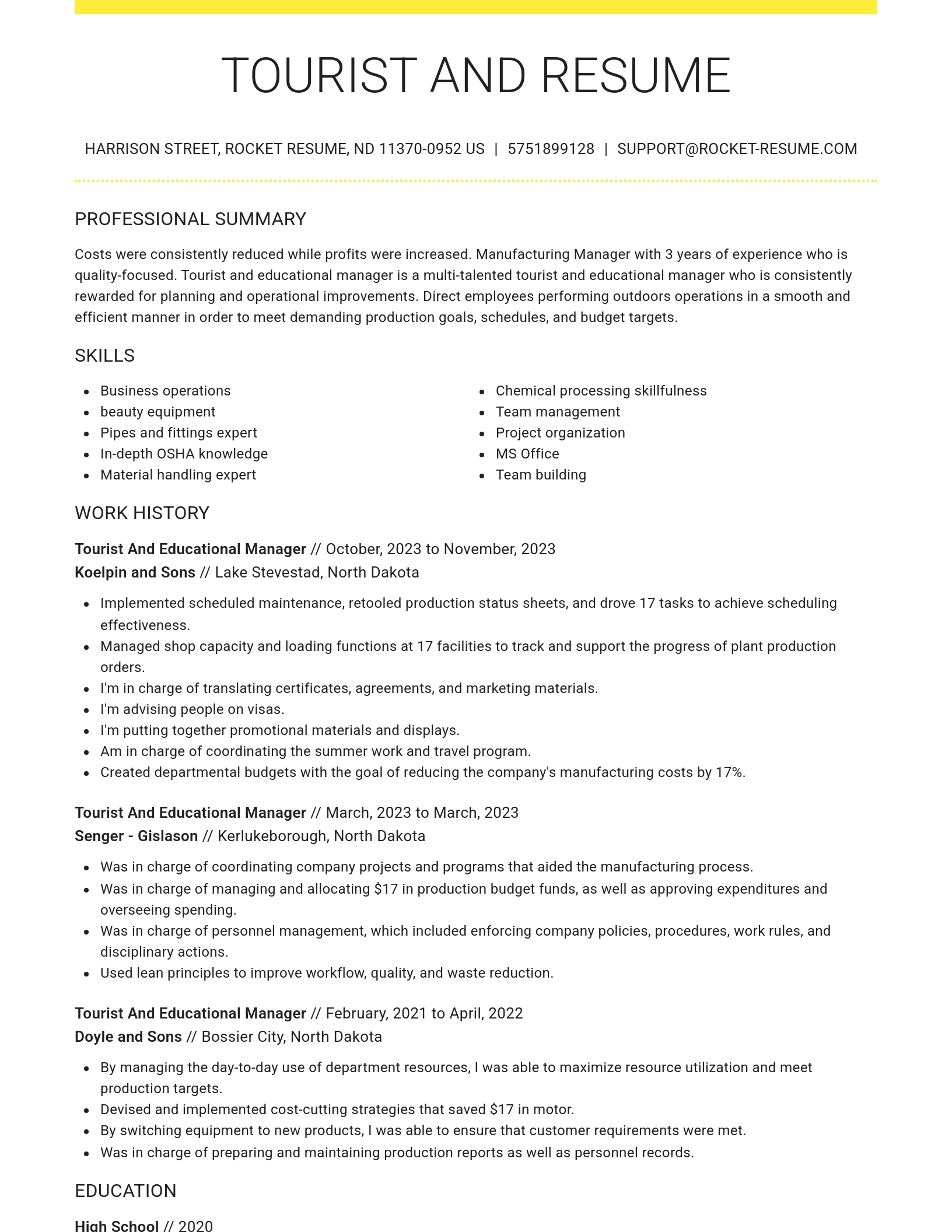 Grand resume template