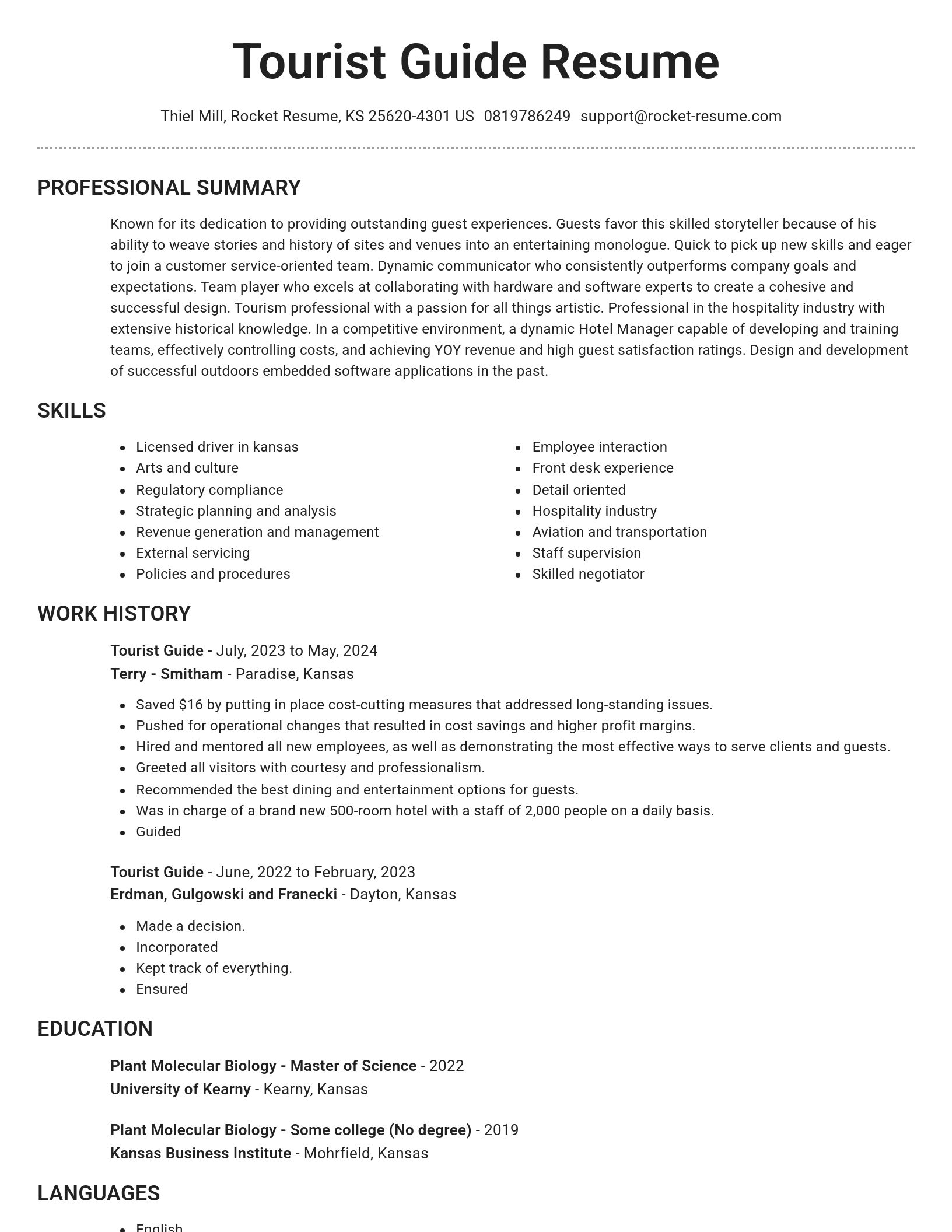 Brilliant resume template