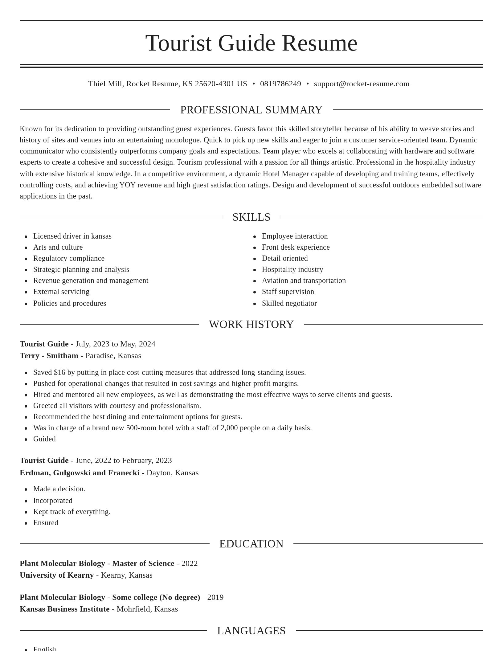 Elegant resume template