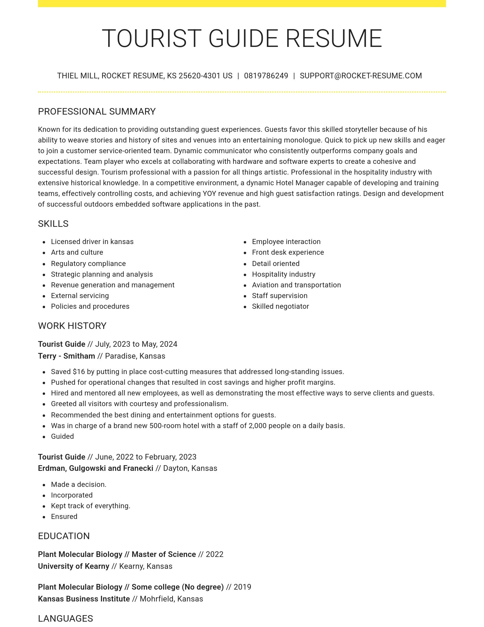 Grand resume template