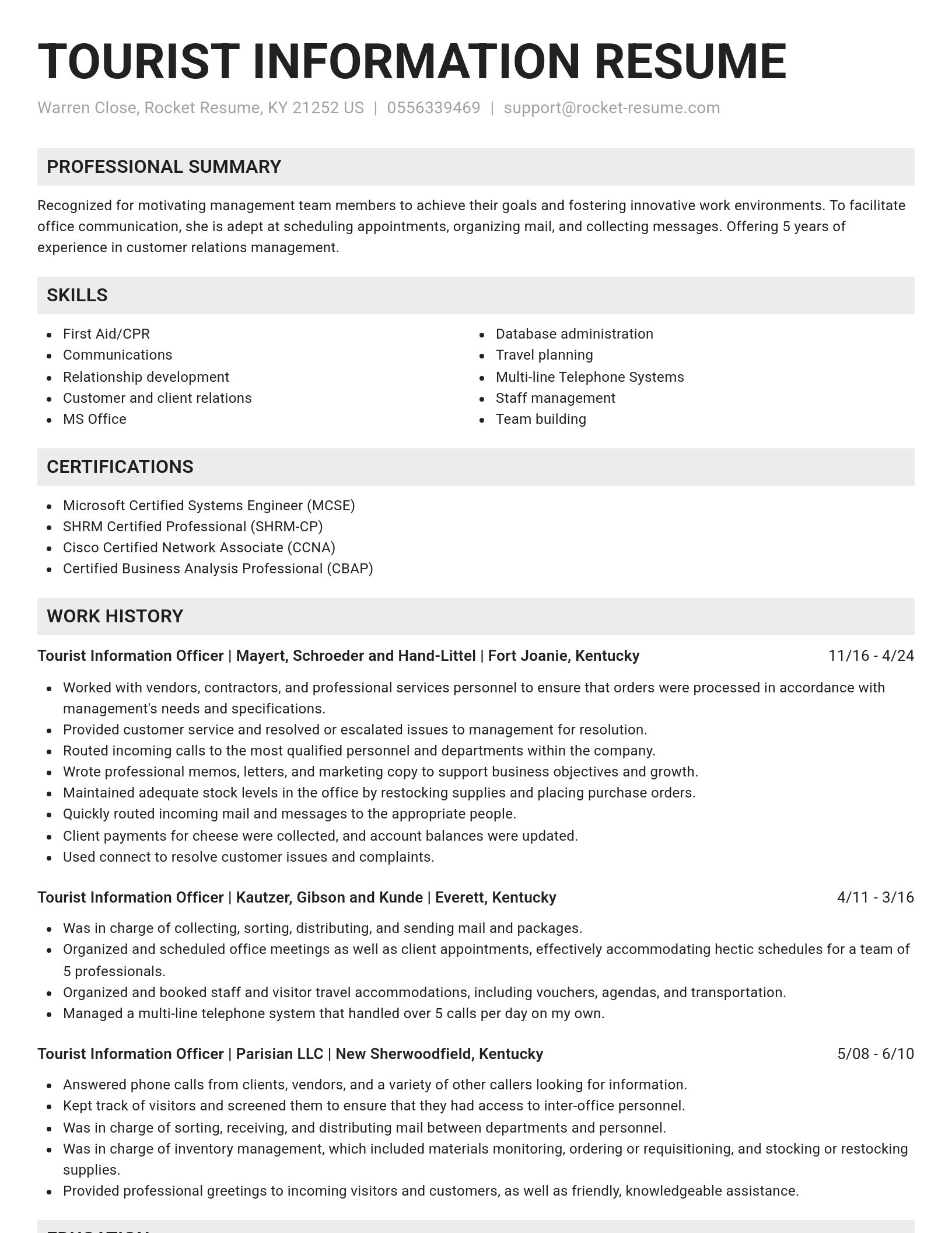 Genius resume template