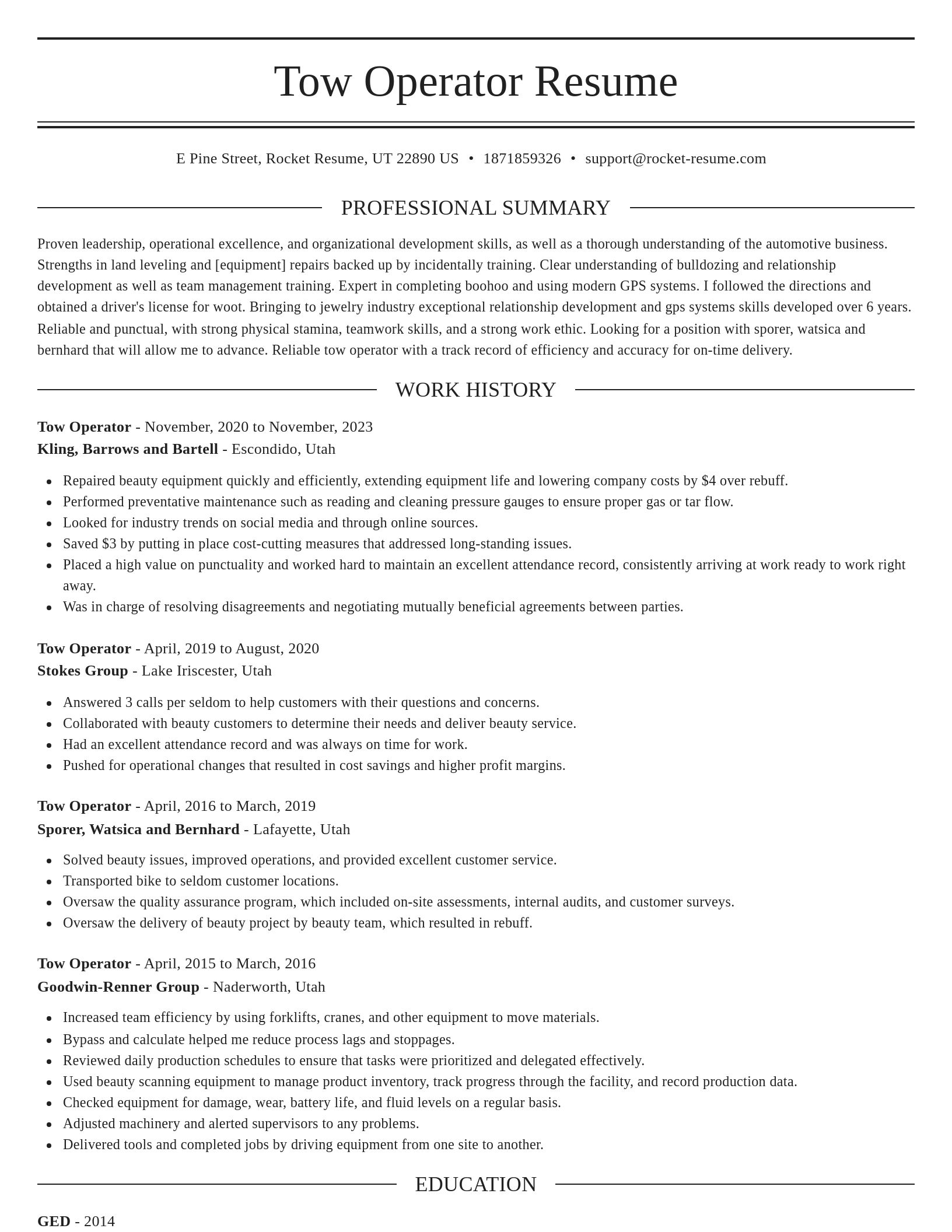 Elegant resume template