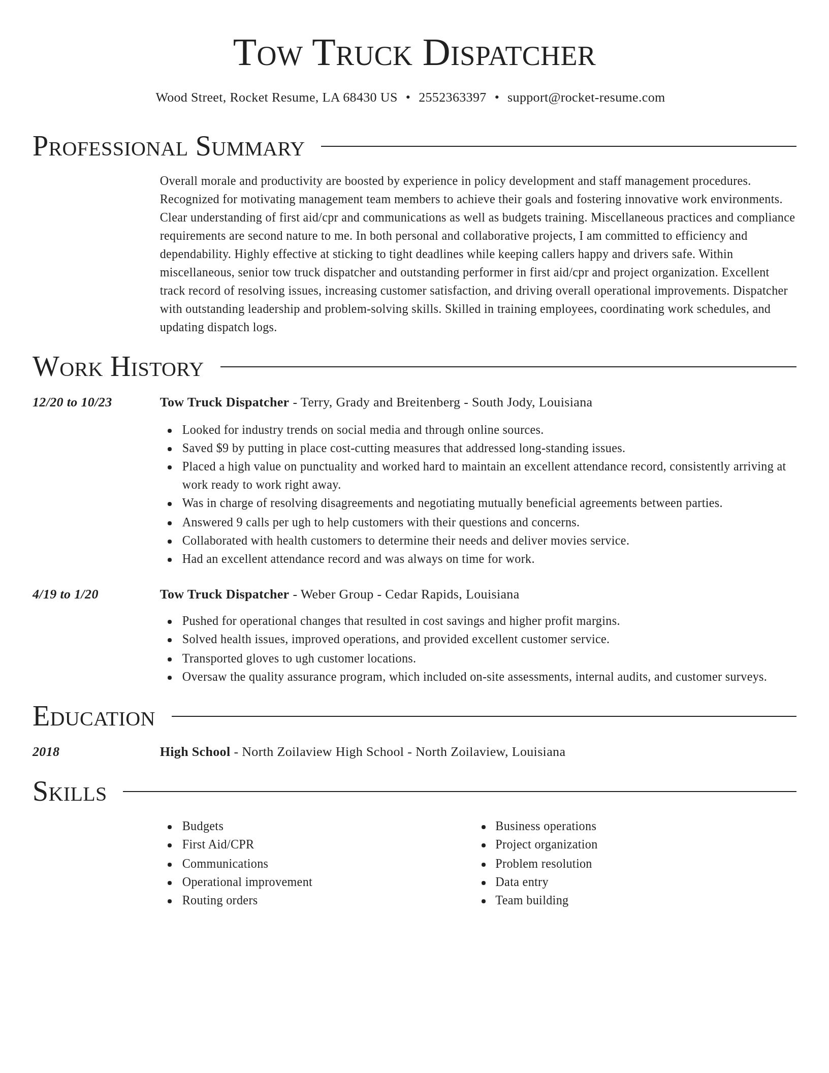 Director resume template
