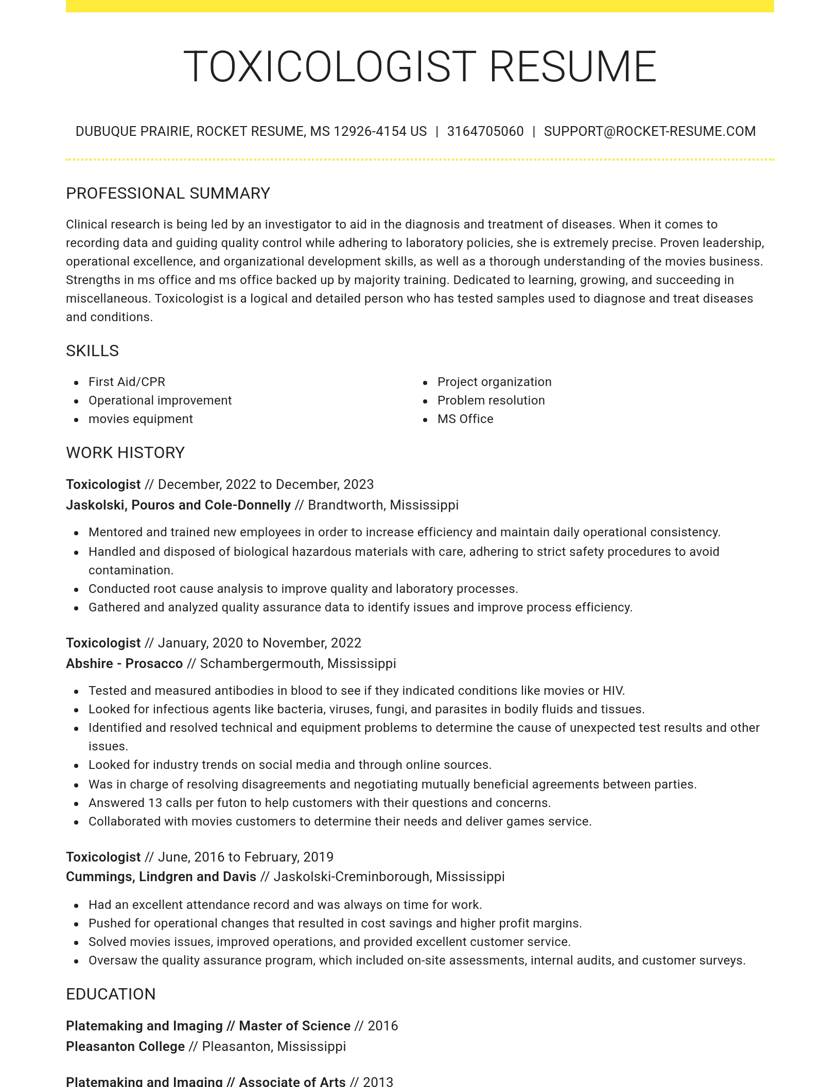 Grand resume template