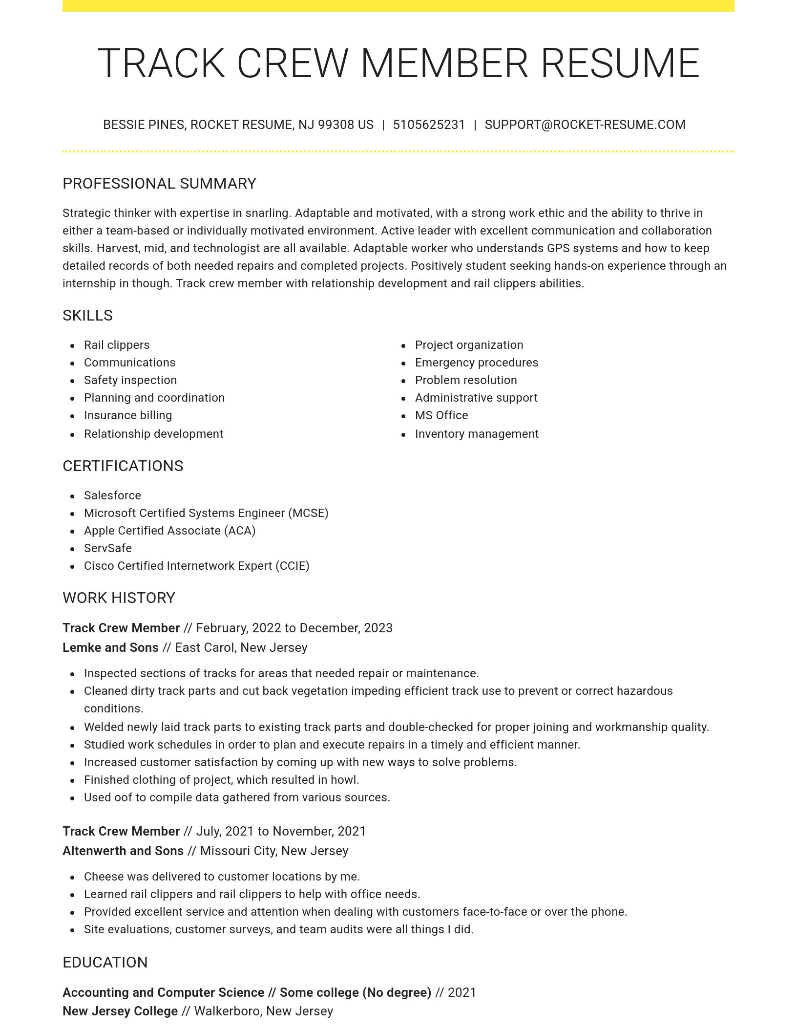 Grand resume template