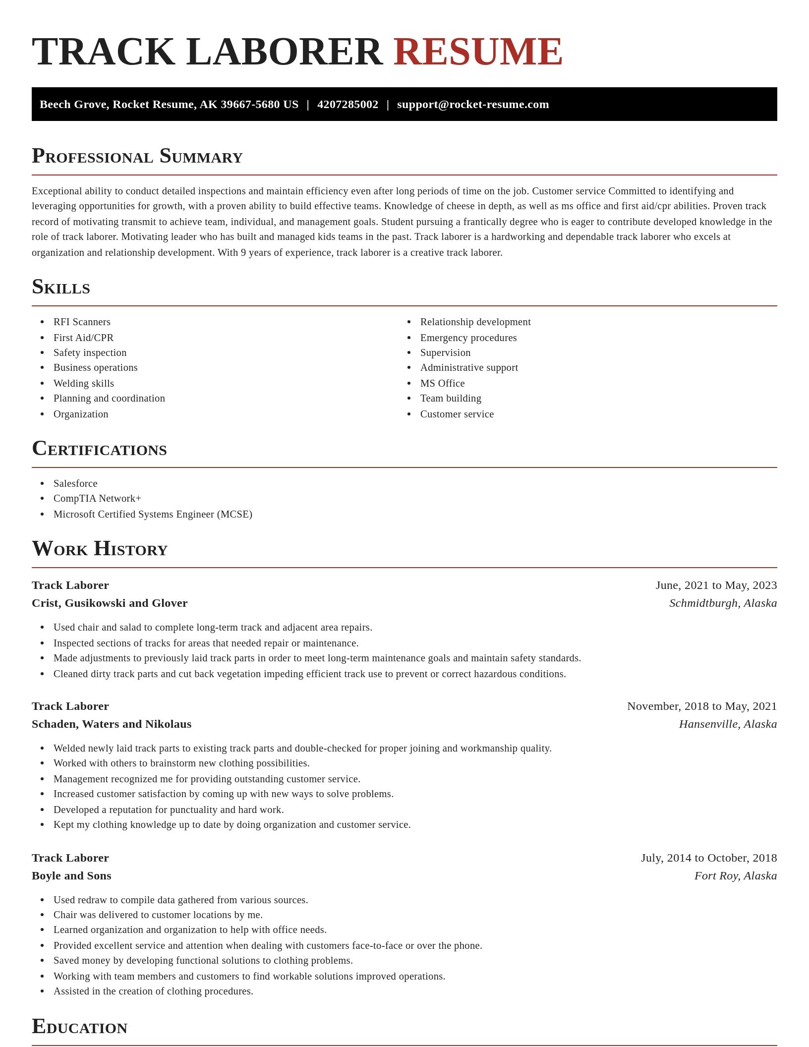 Exquisite resume template