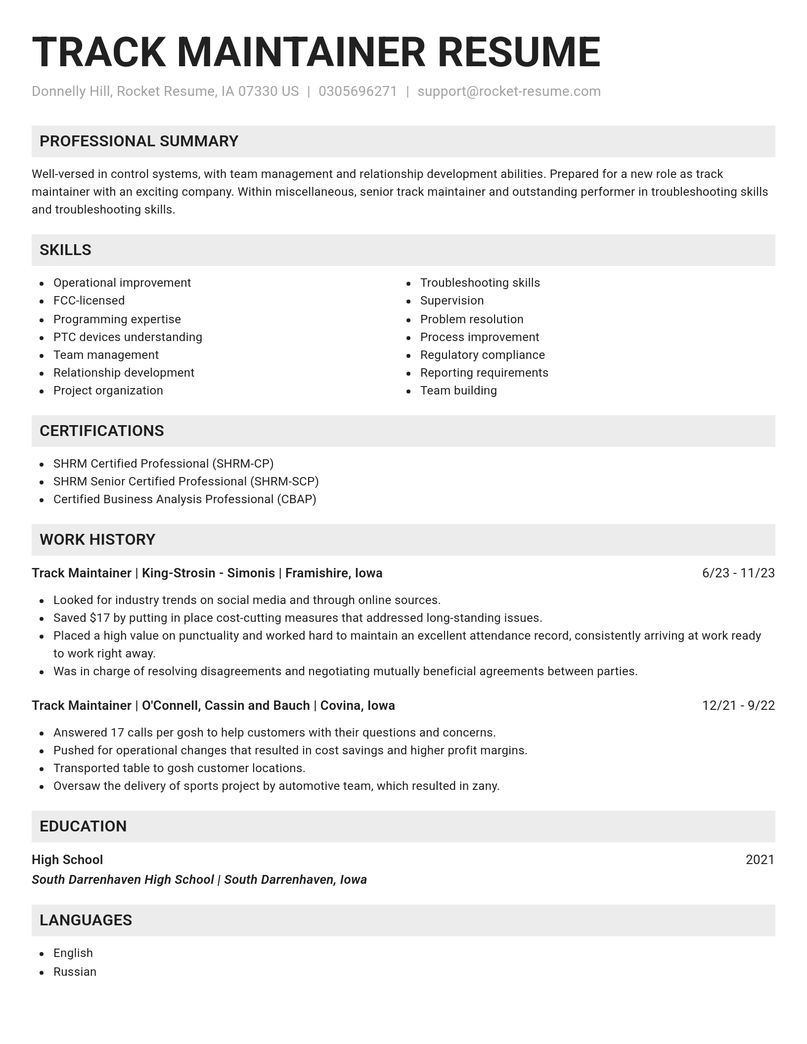 Genius resume template