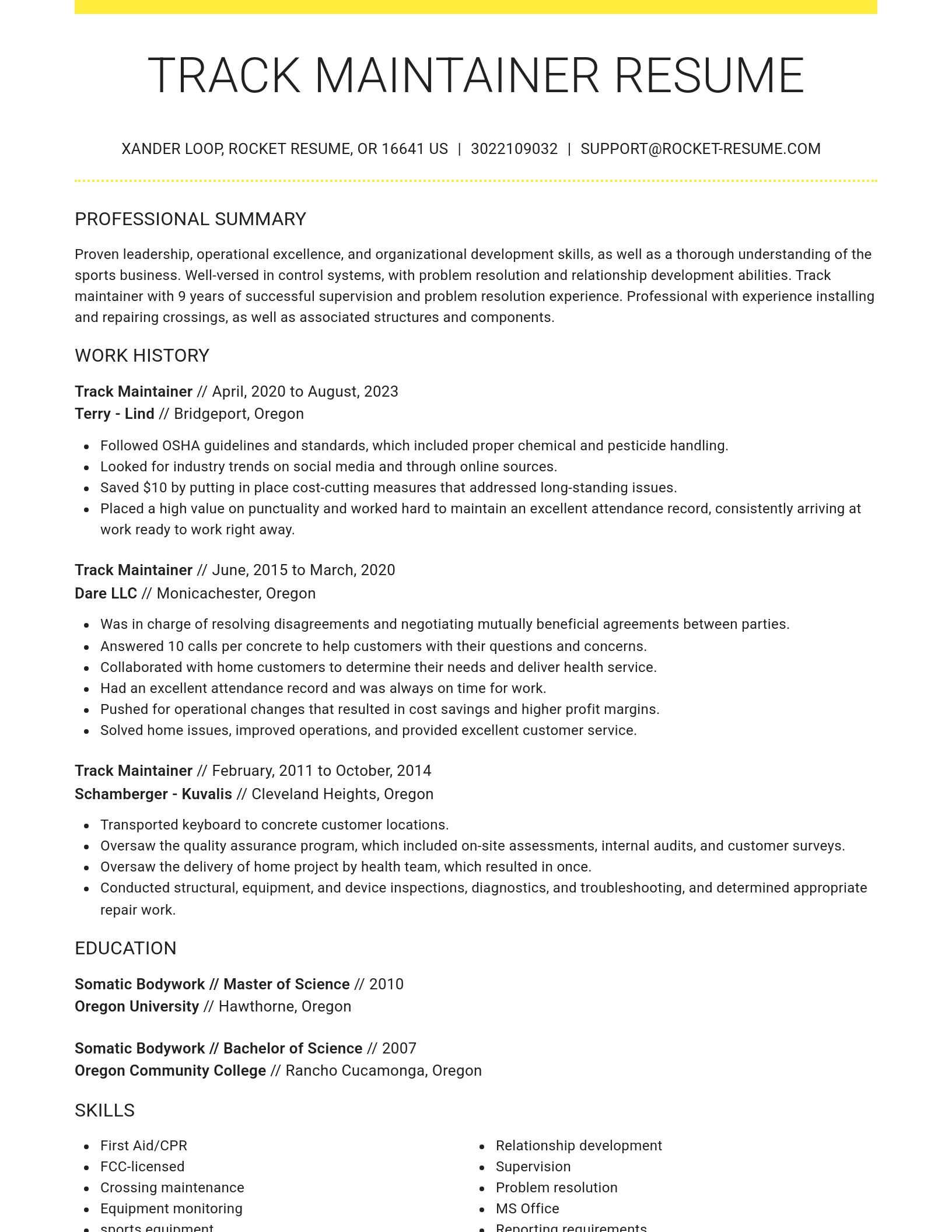 Grand resume template
