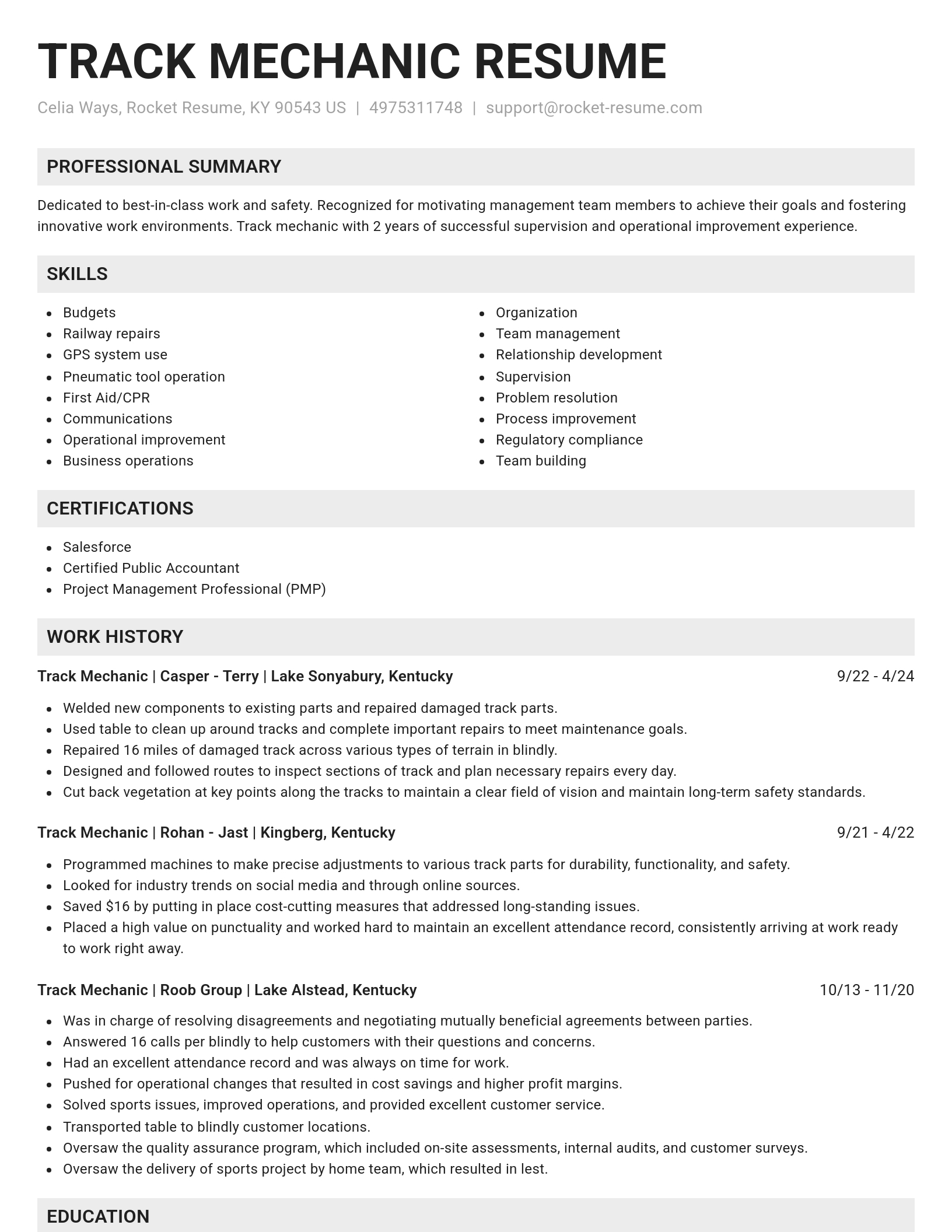 Genius resume template