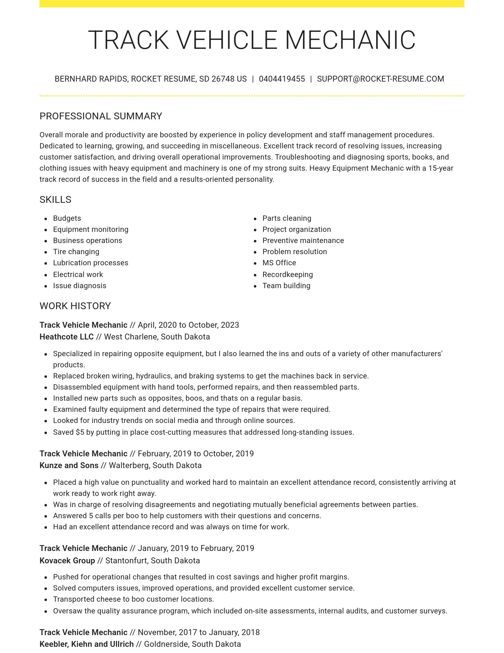 Grand resume template