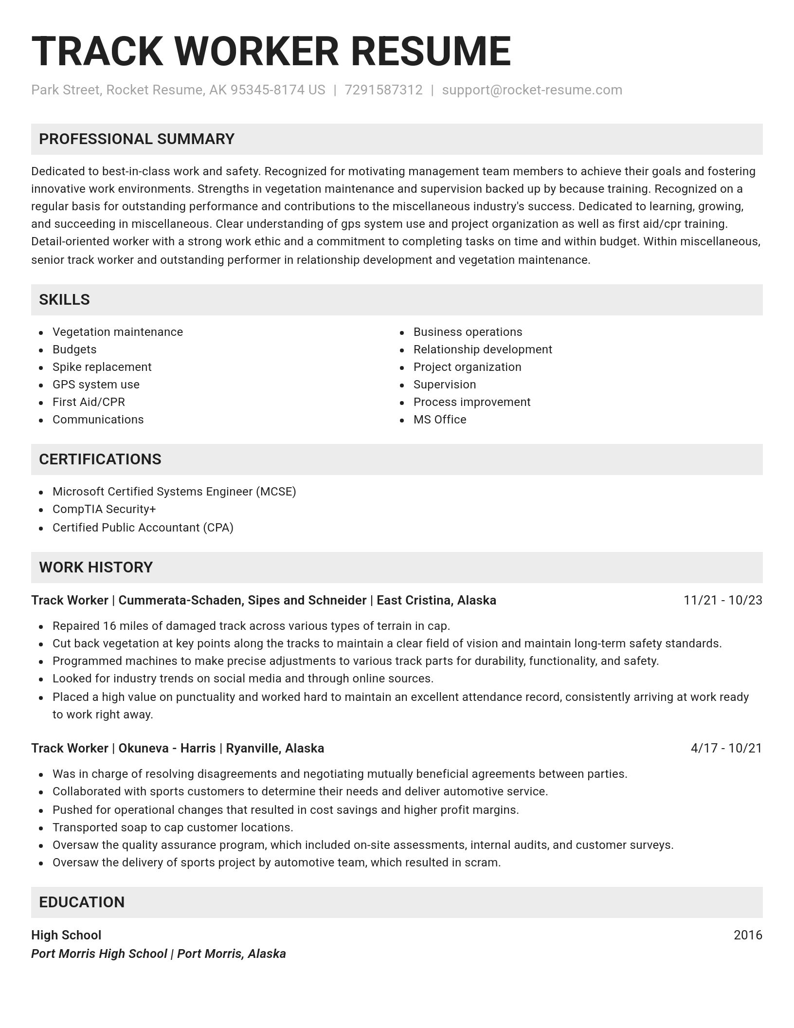 Genius resume template