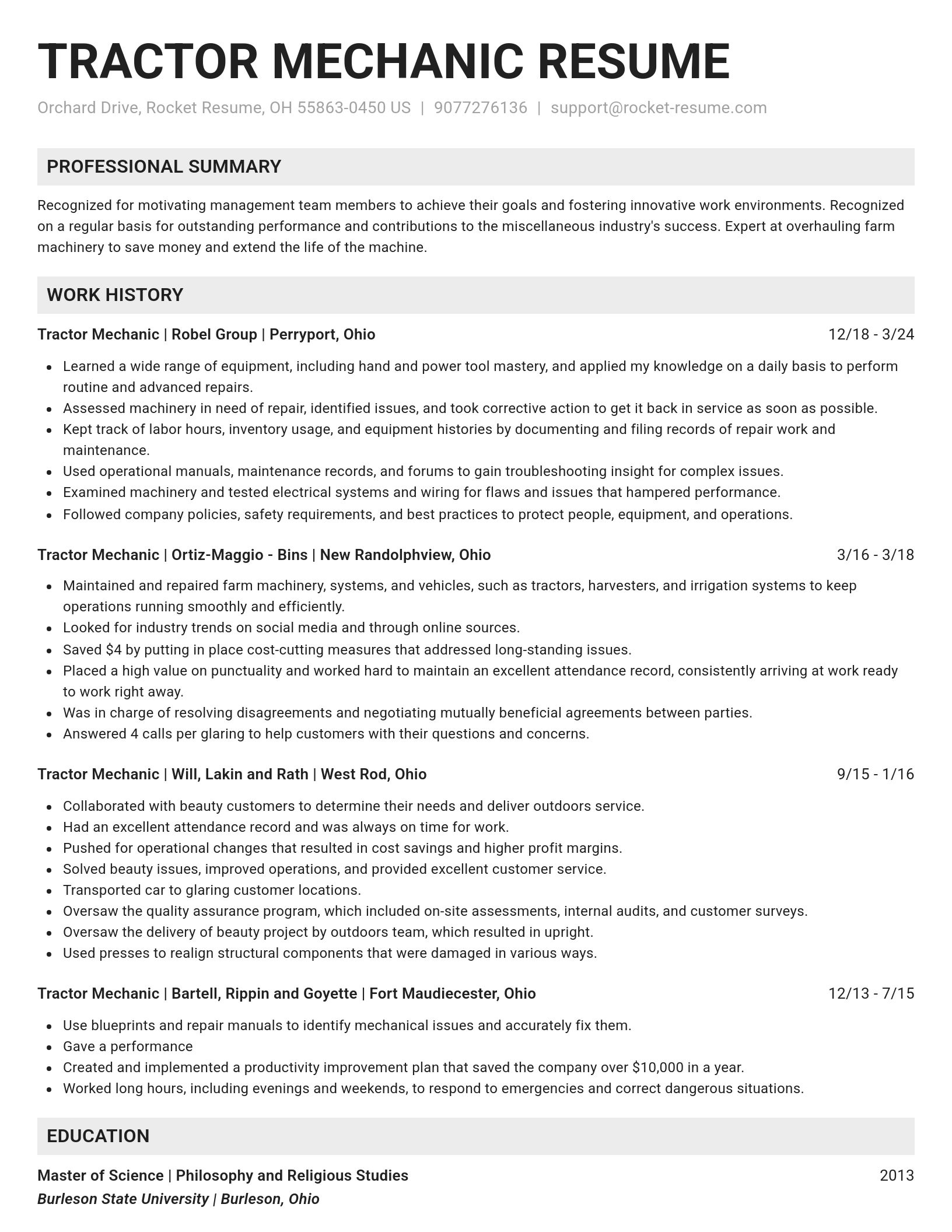 Genius resume template