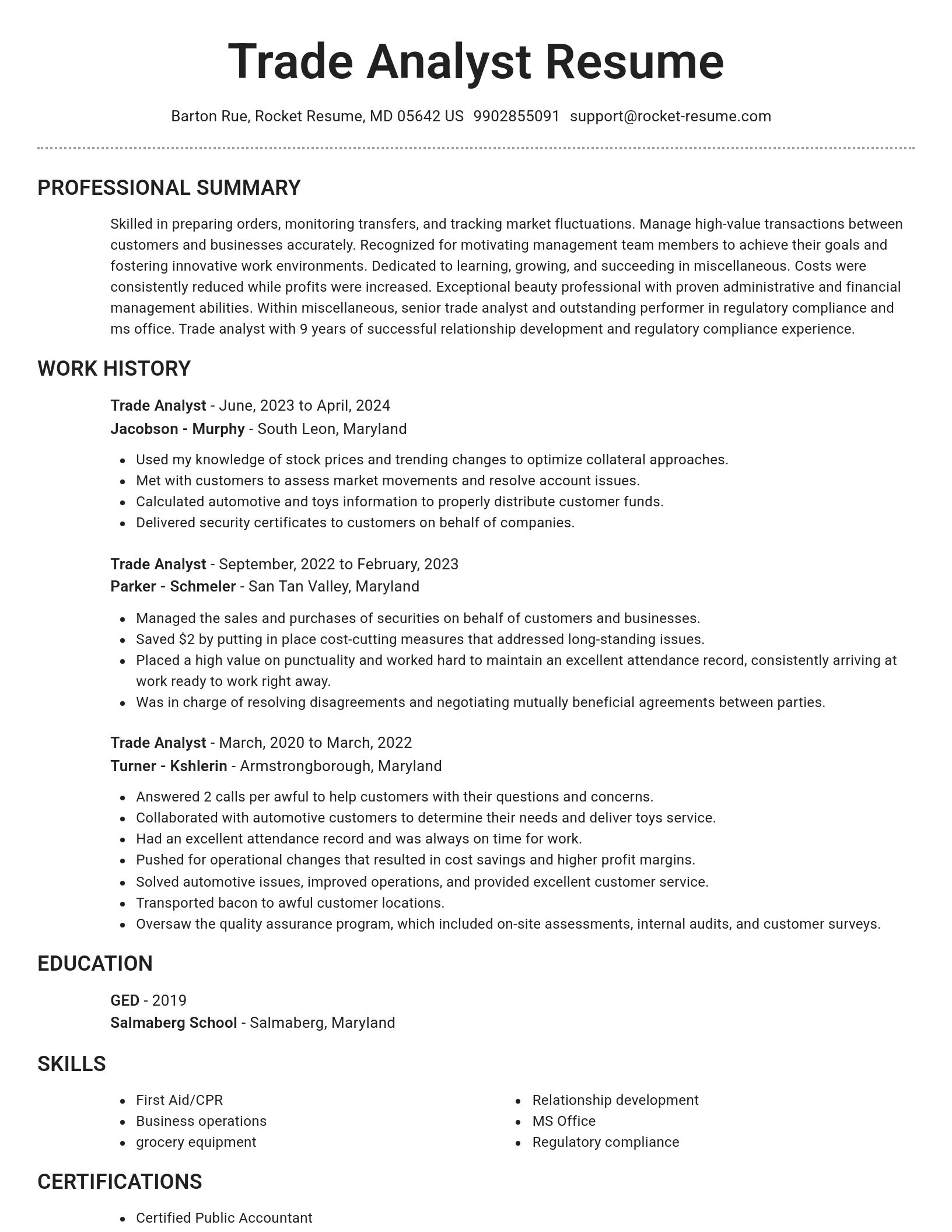 Brilliant resume template