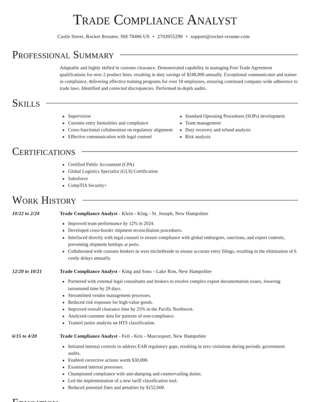 Director resume template