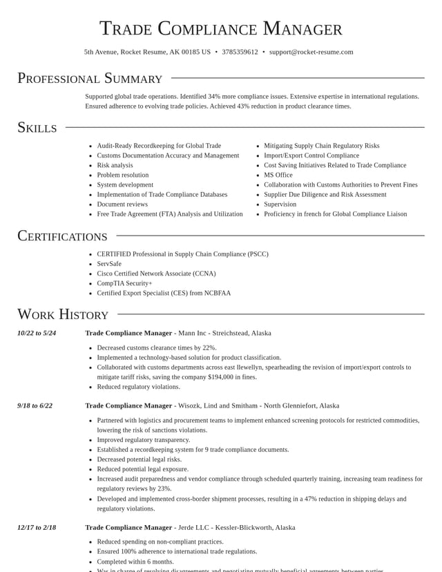Director resume template