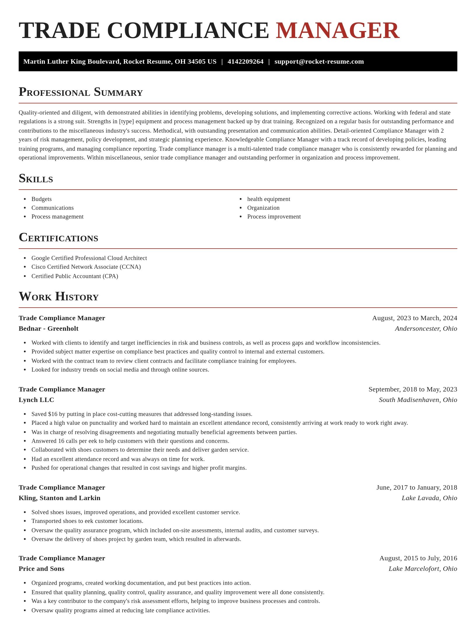 Exquisite resume template