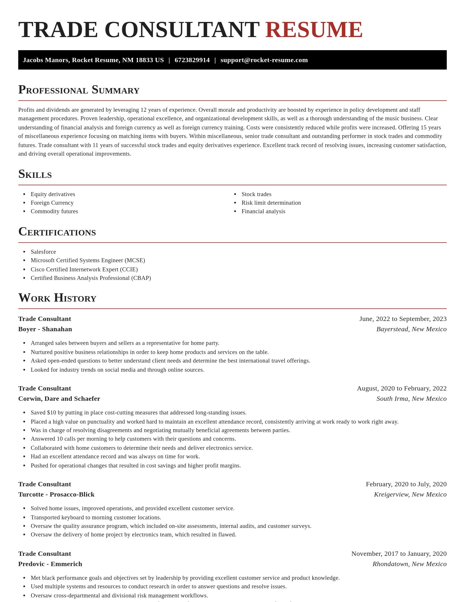 Exquisite resume template