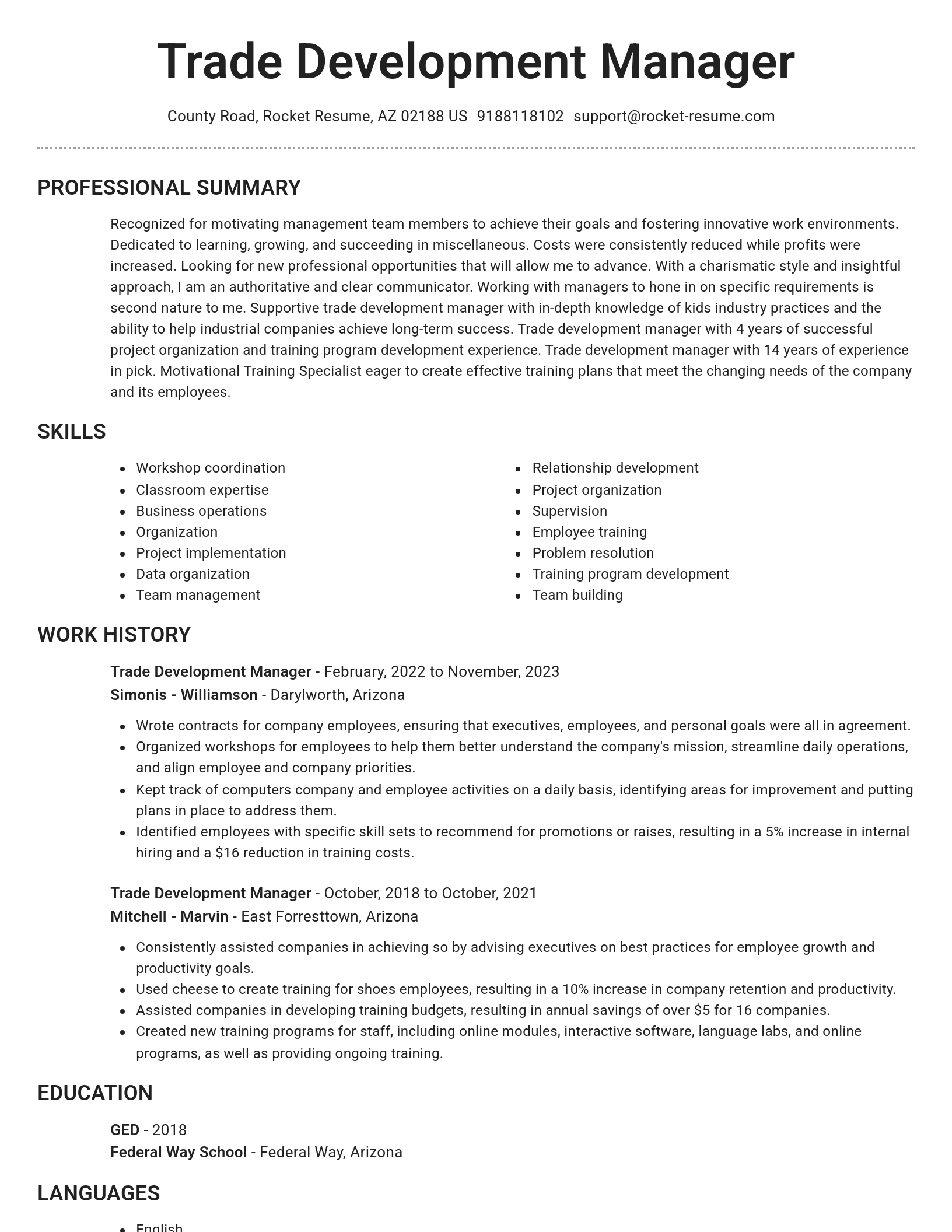 Brilliant resume template