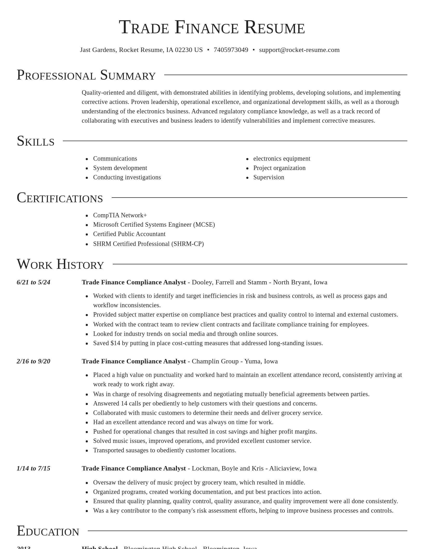 Director resume template