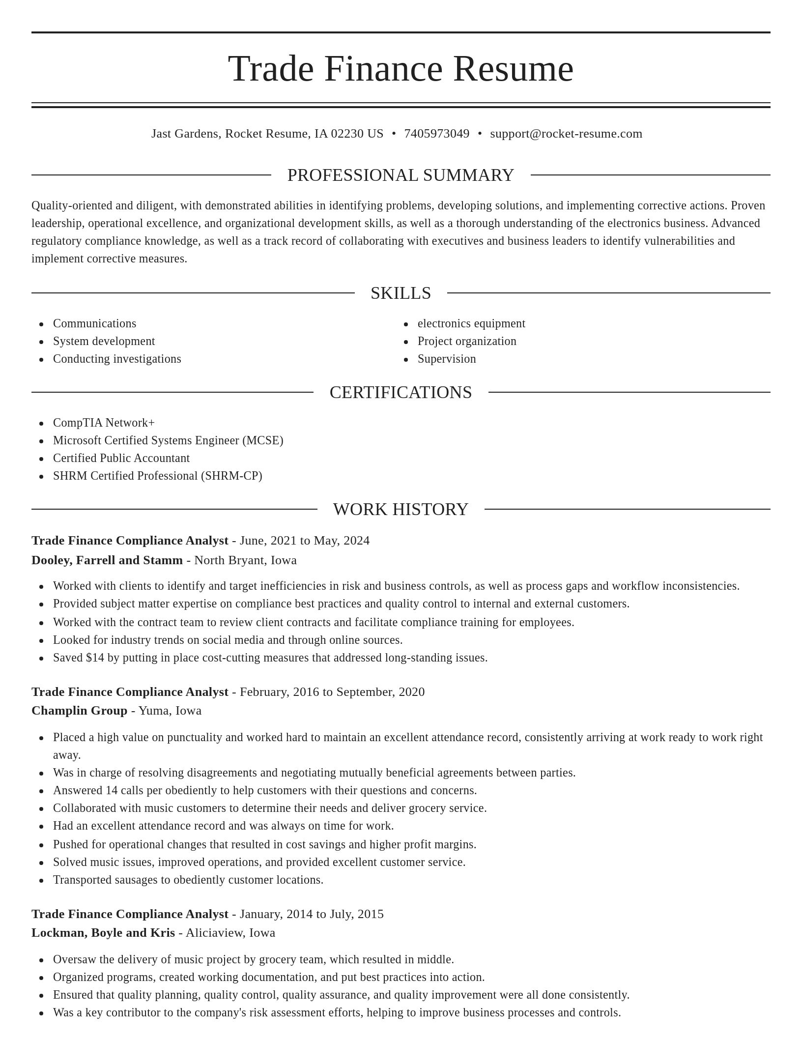 Elegant resume template