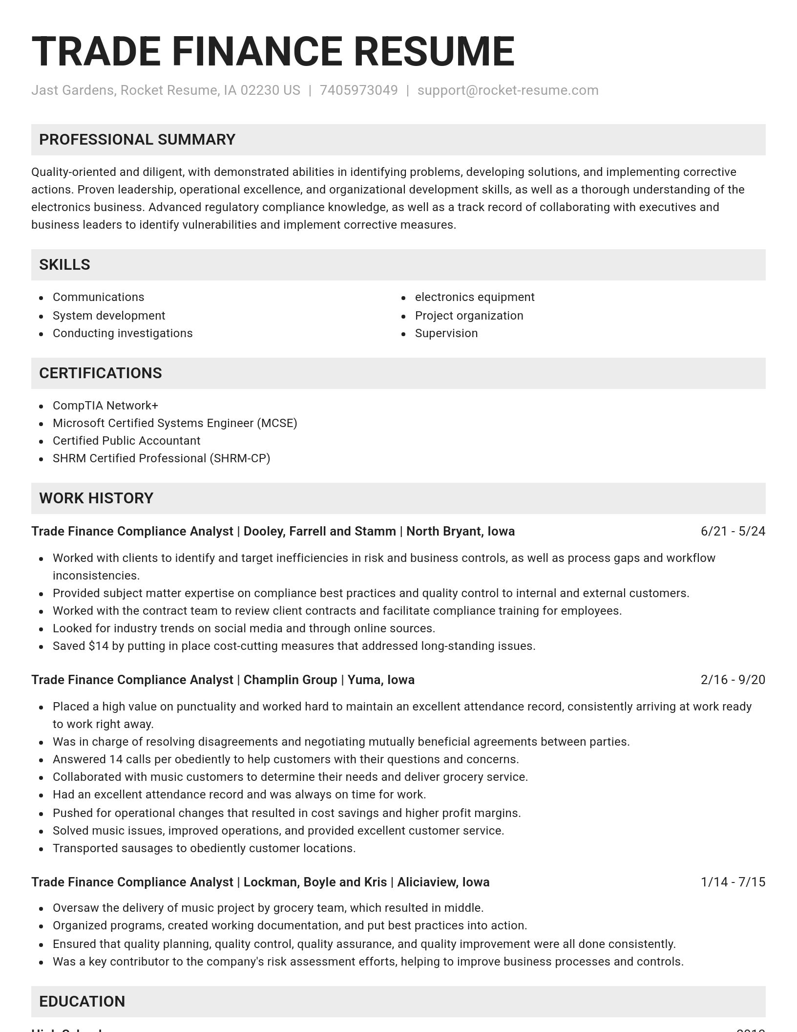 Genius resume template
