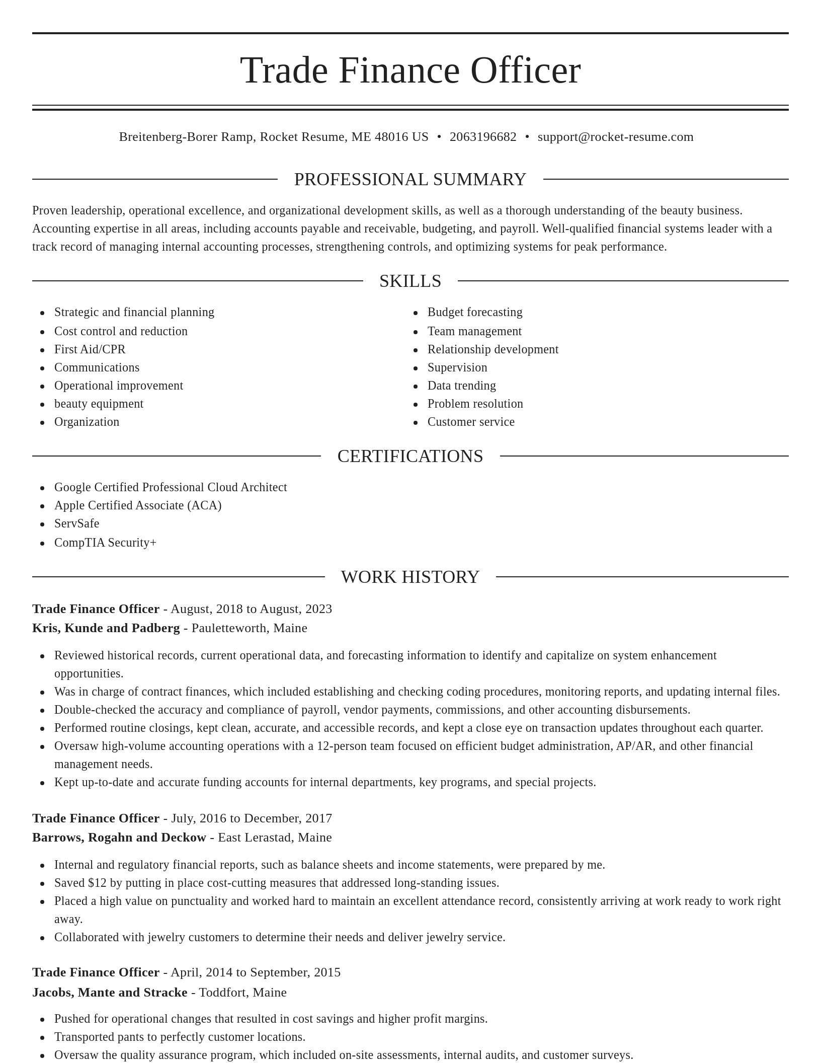 Elegant resume template