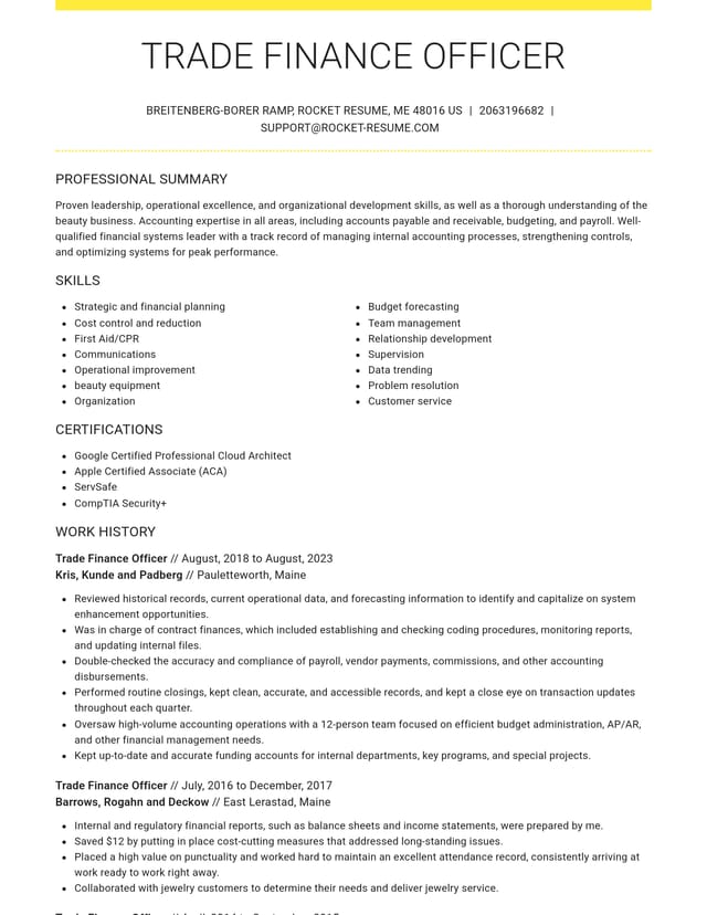 Grand resume template