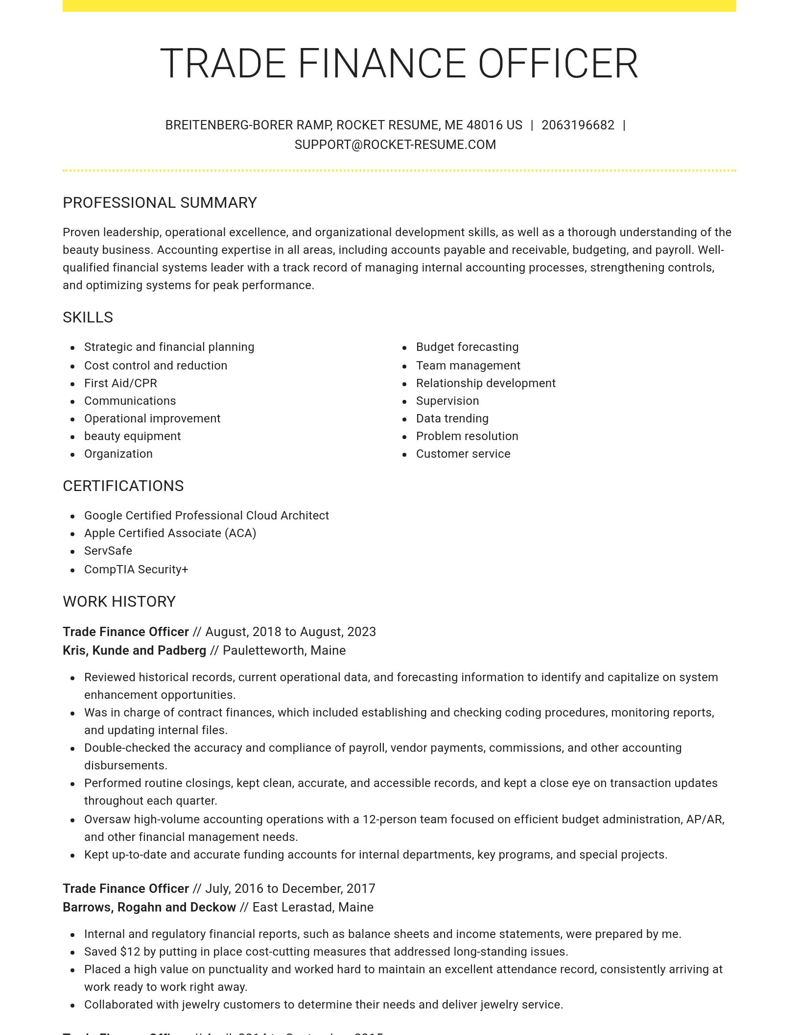 Grand resume template