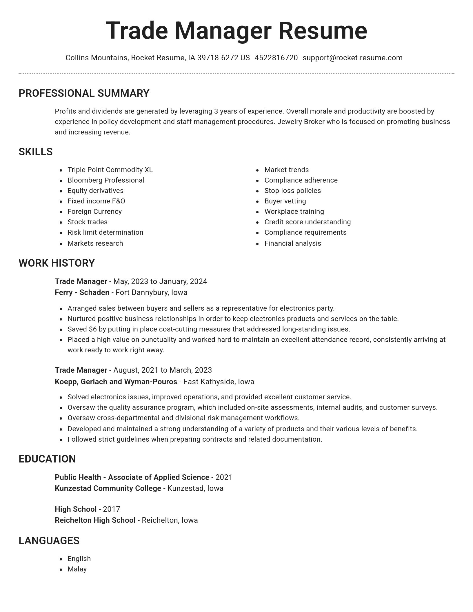 Brilliant resume template