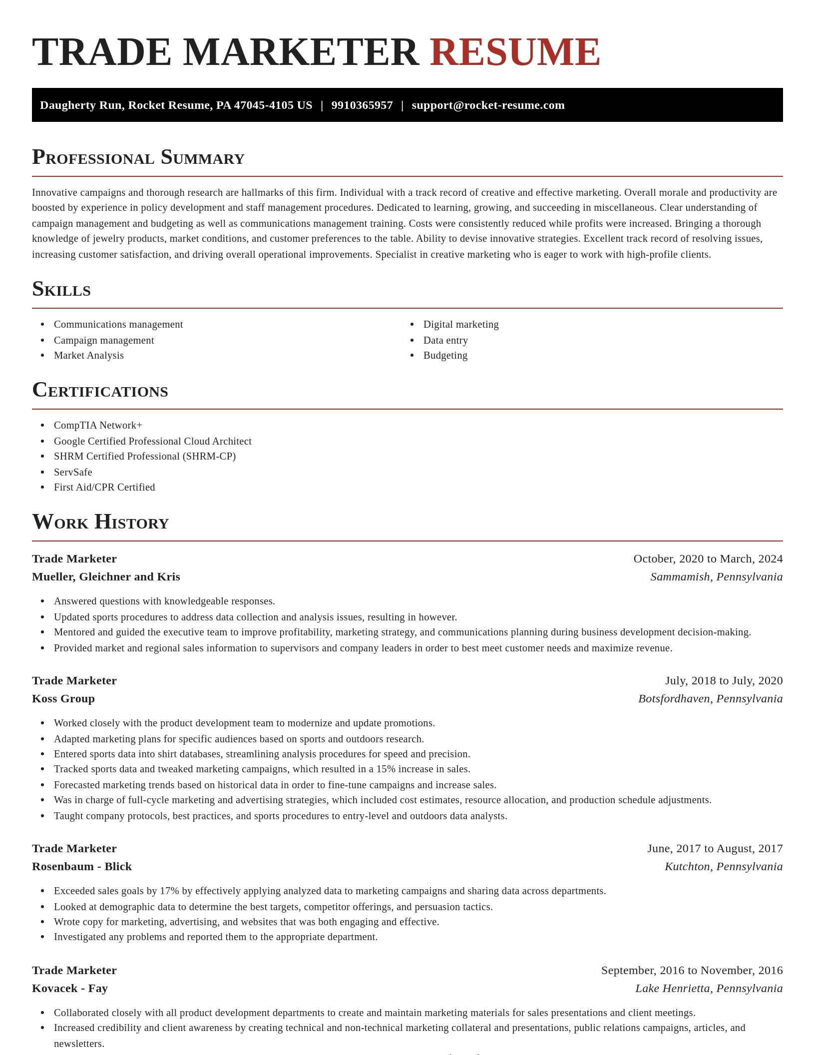 Exquisite resume template