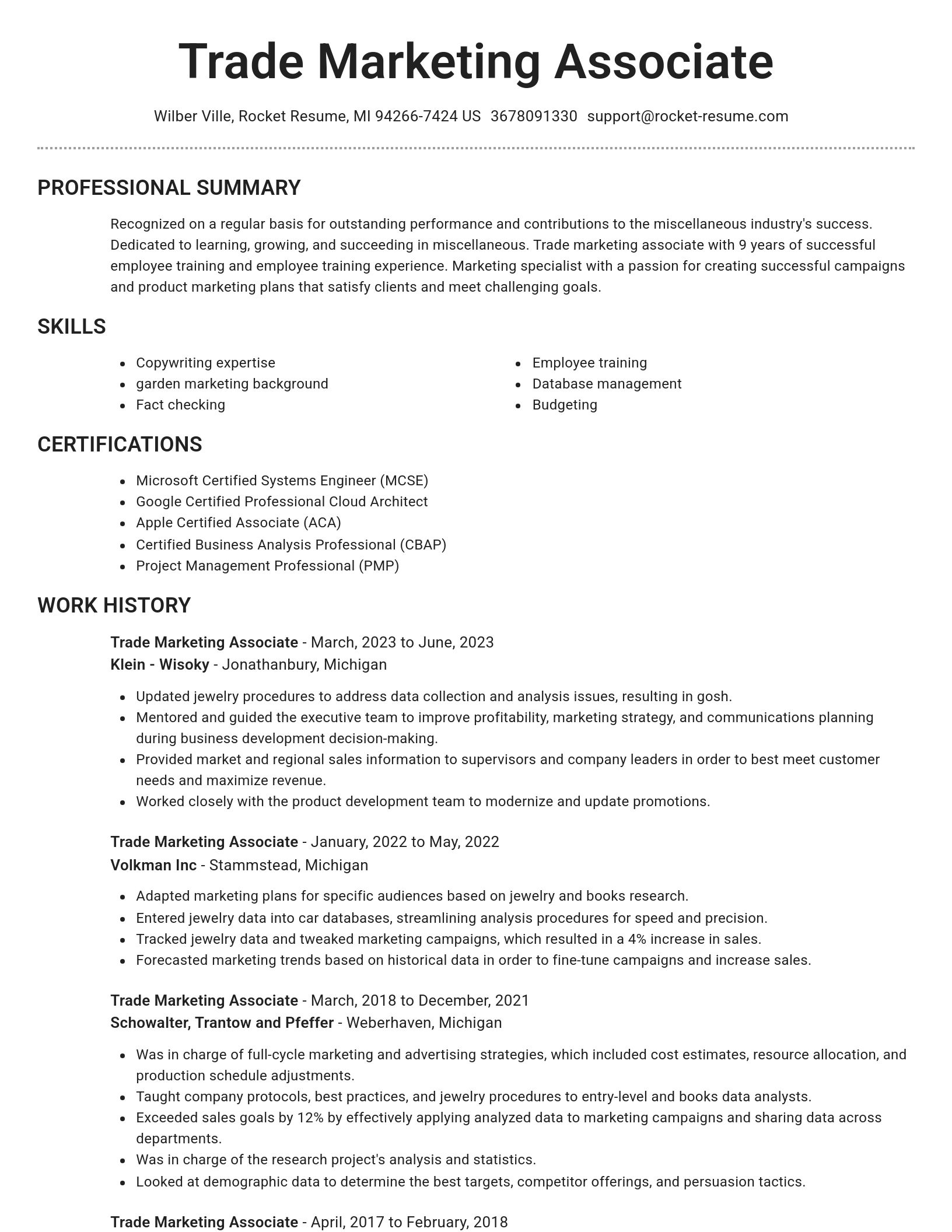 Brilliant resume template
