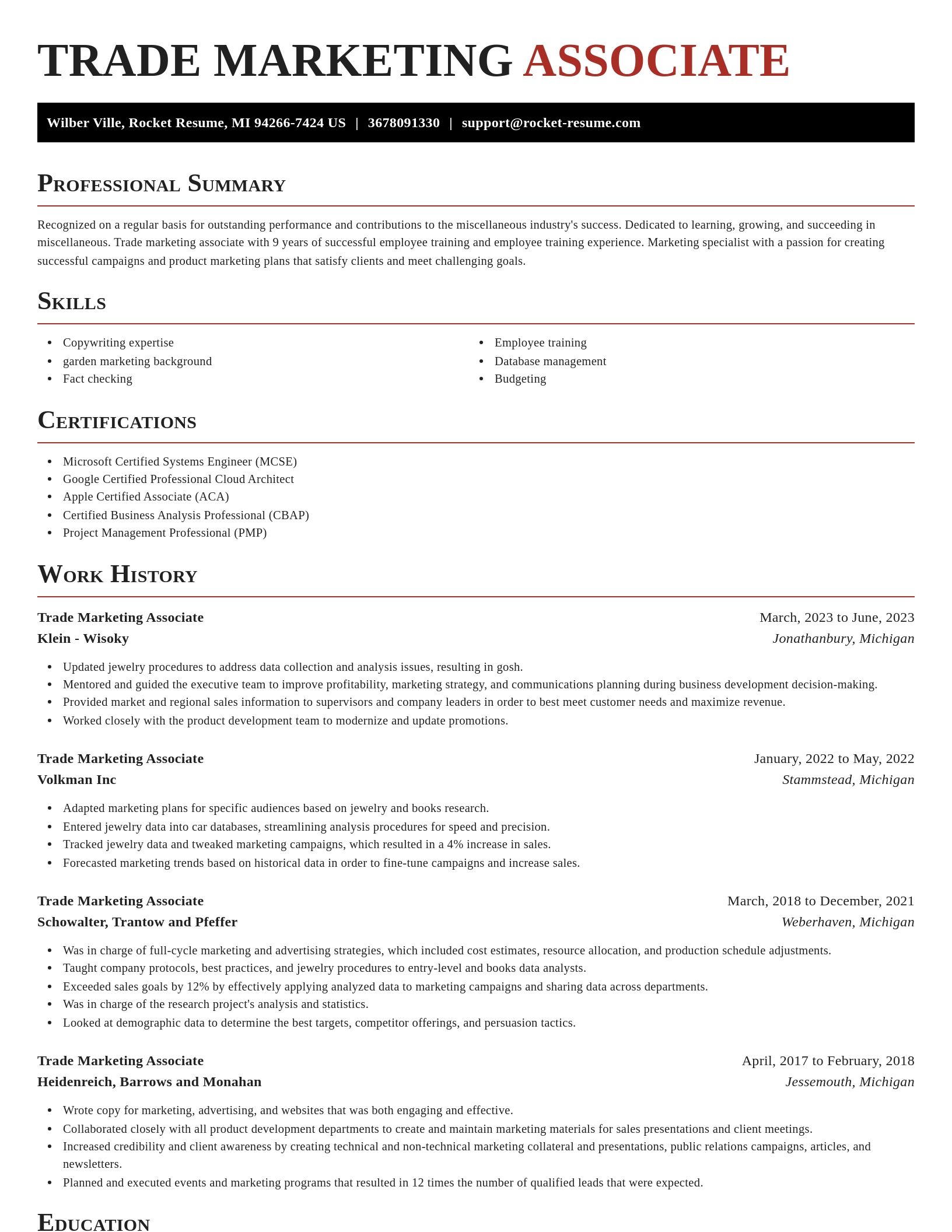 Exquisite resume template
