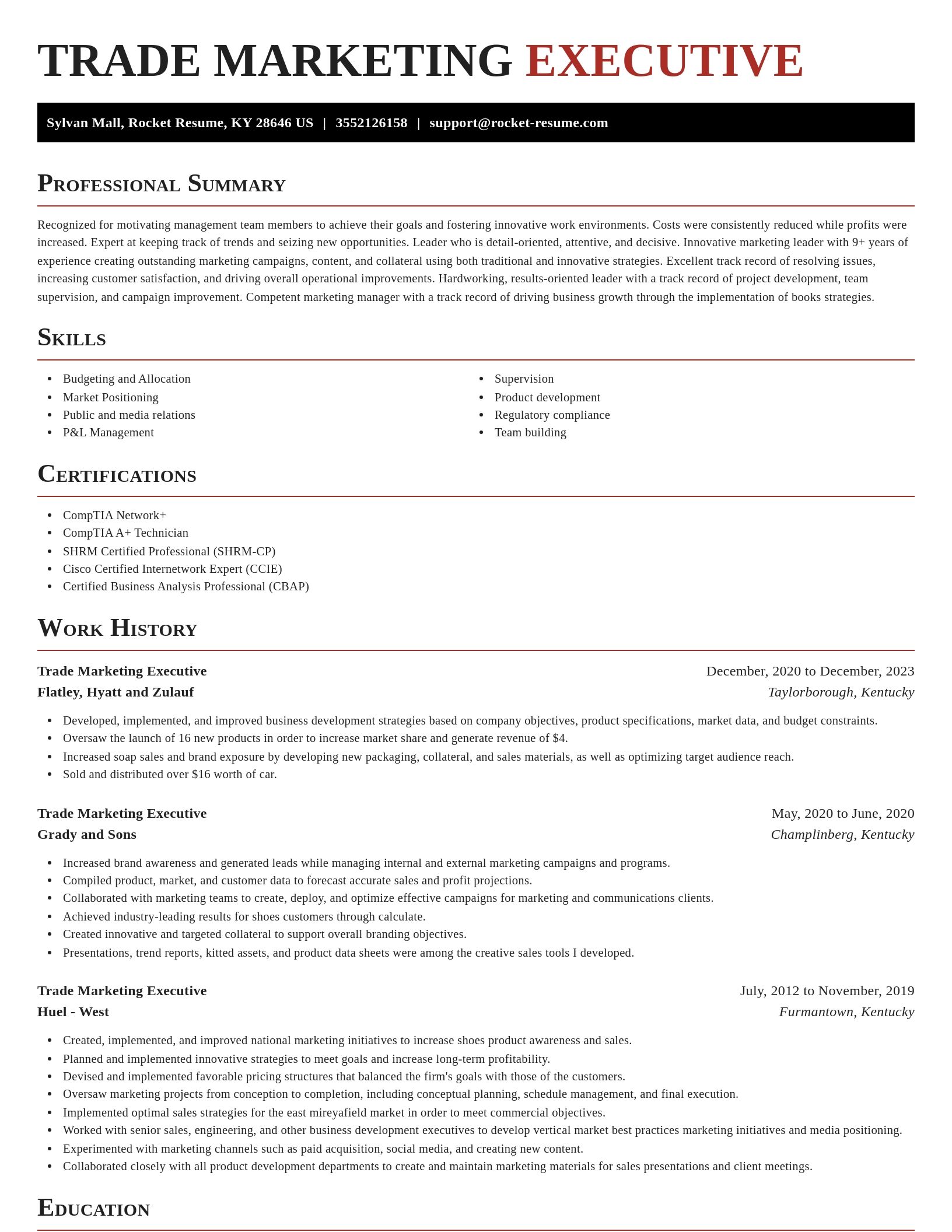 Exquisite resume template