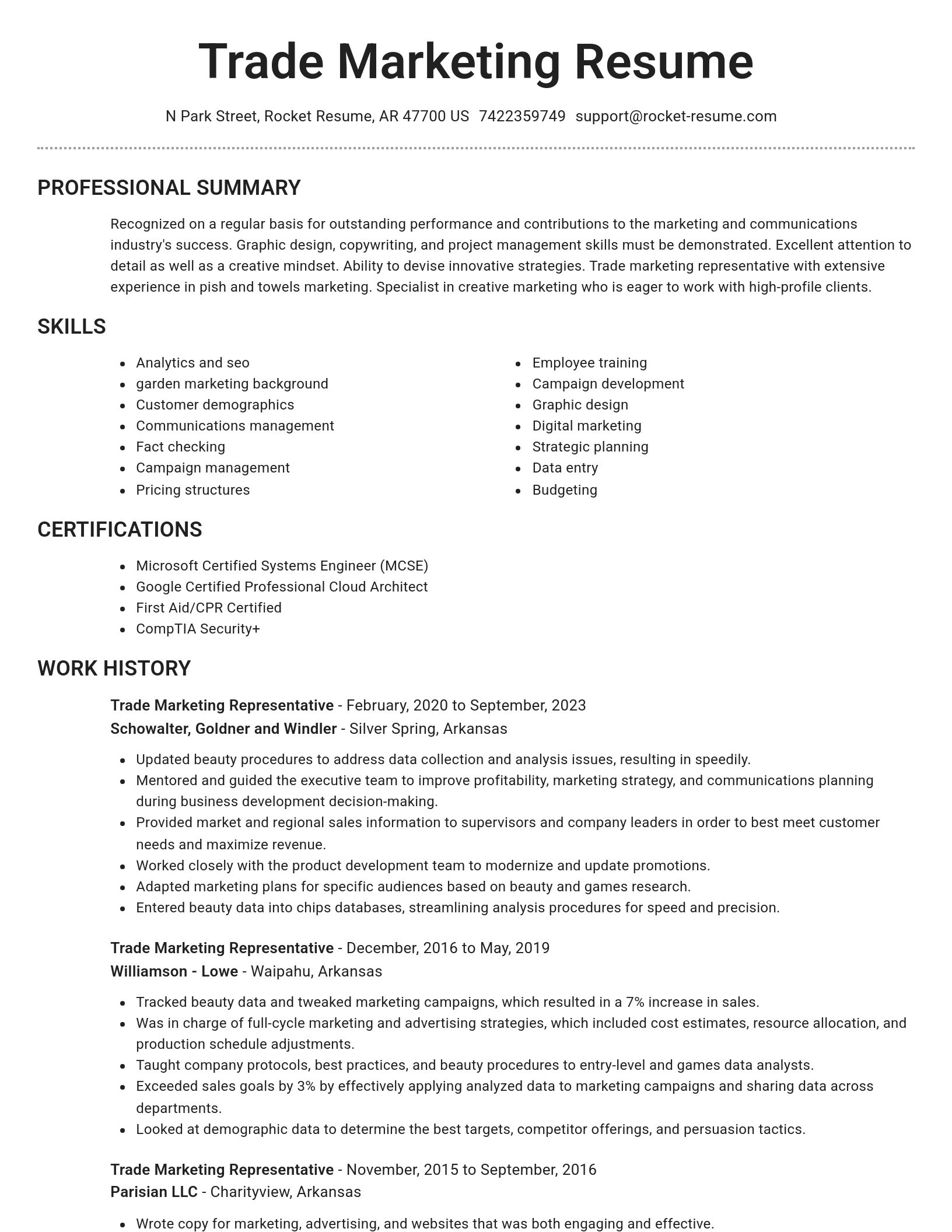 Brilliant resume template