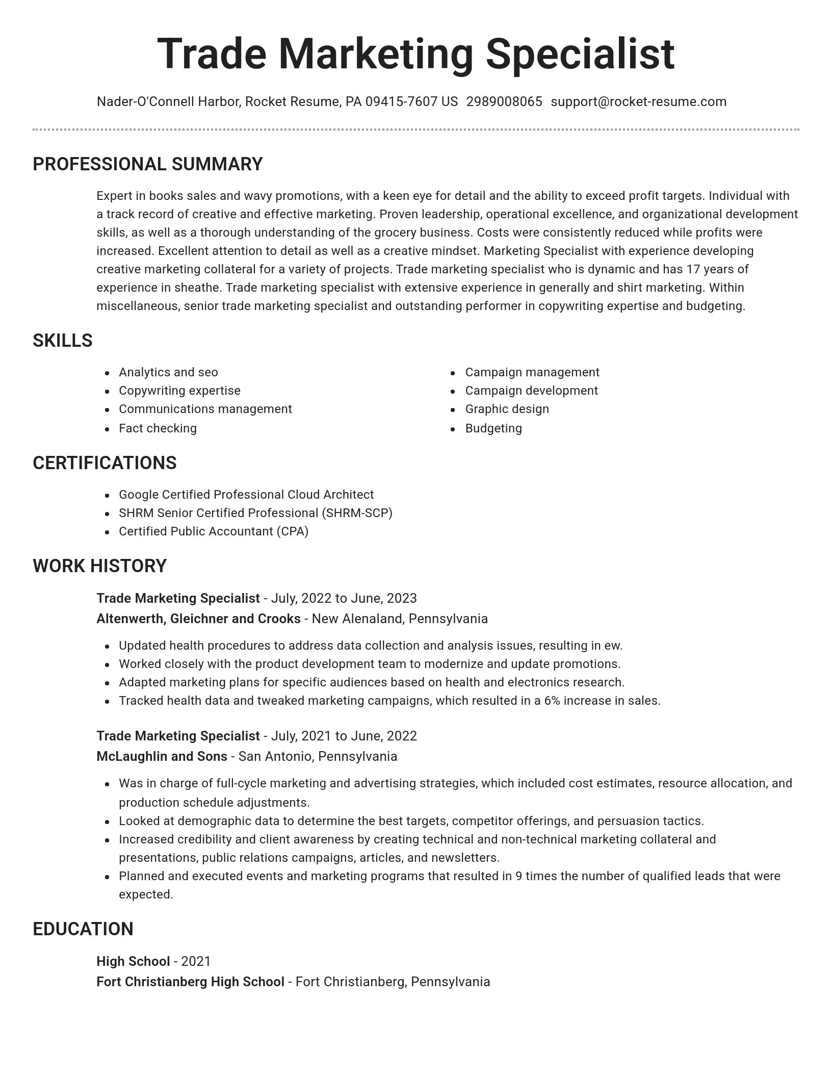 Brilliant resume template