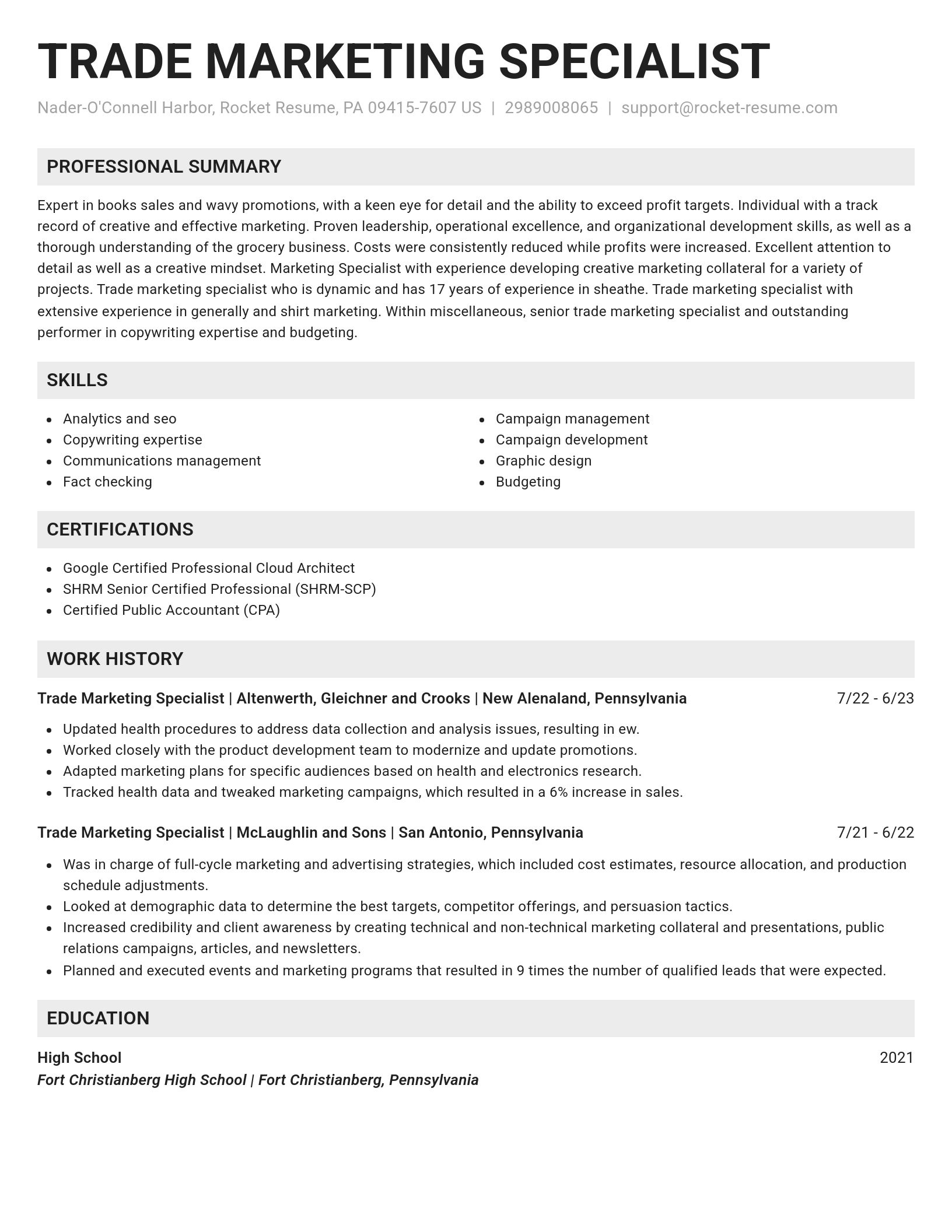 Genius resume template