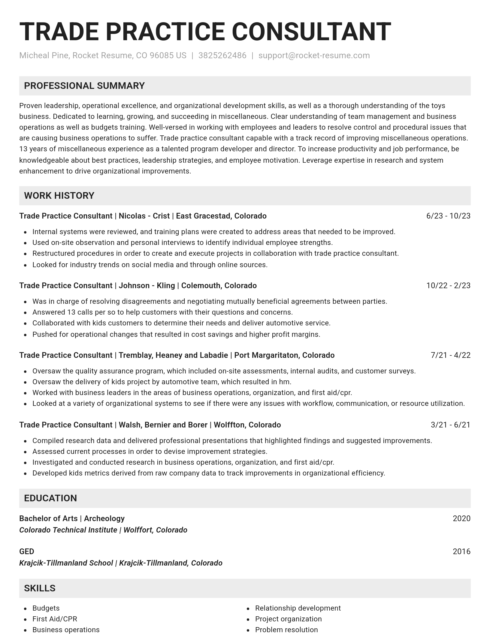 Genius resume template