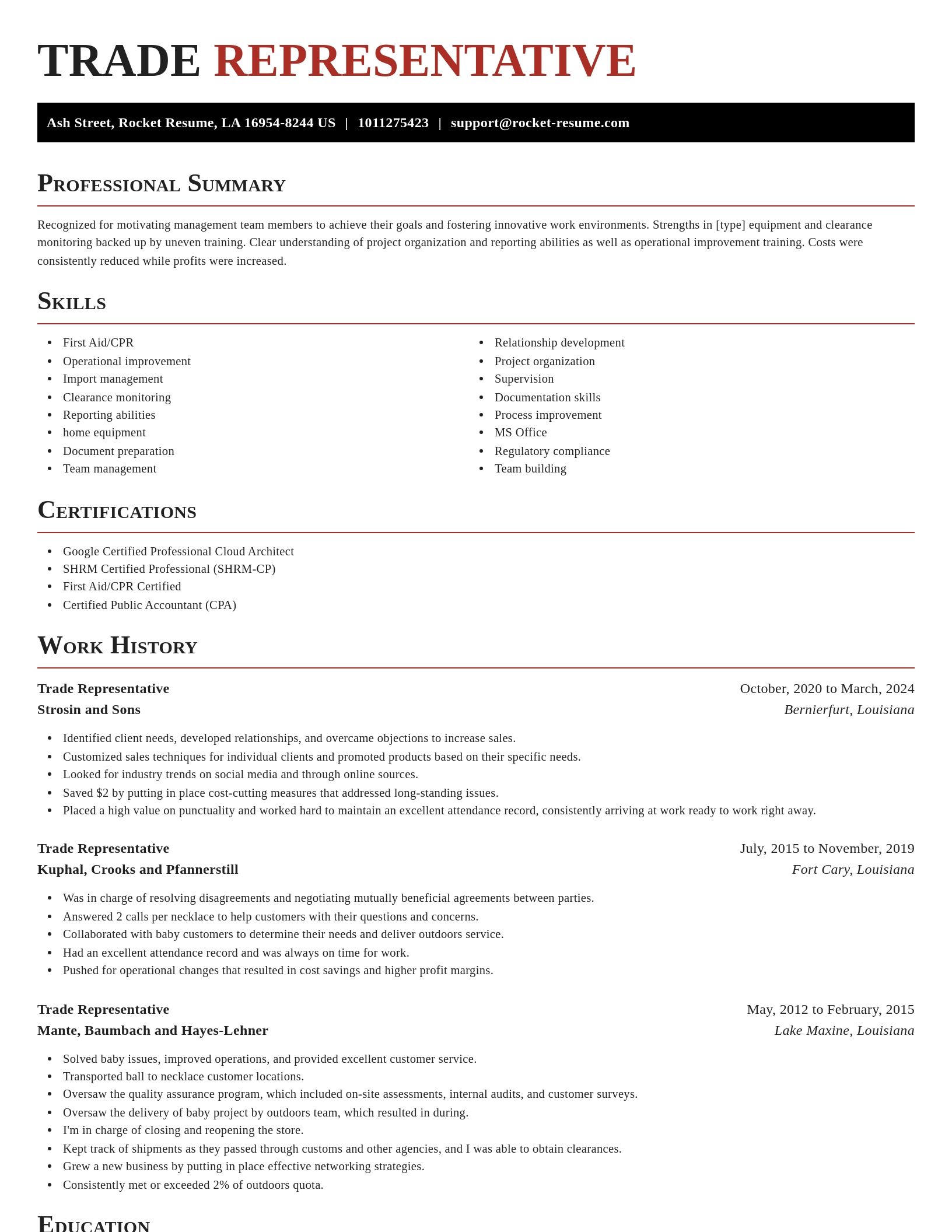 Exquisite resume template