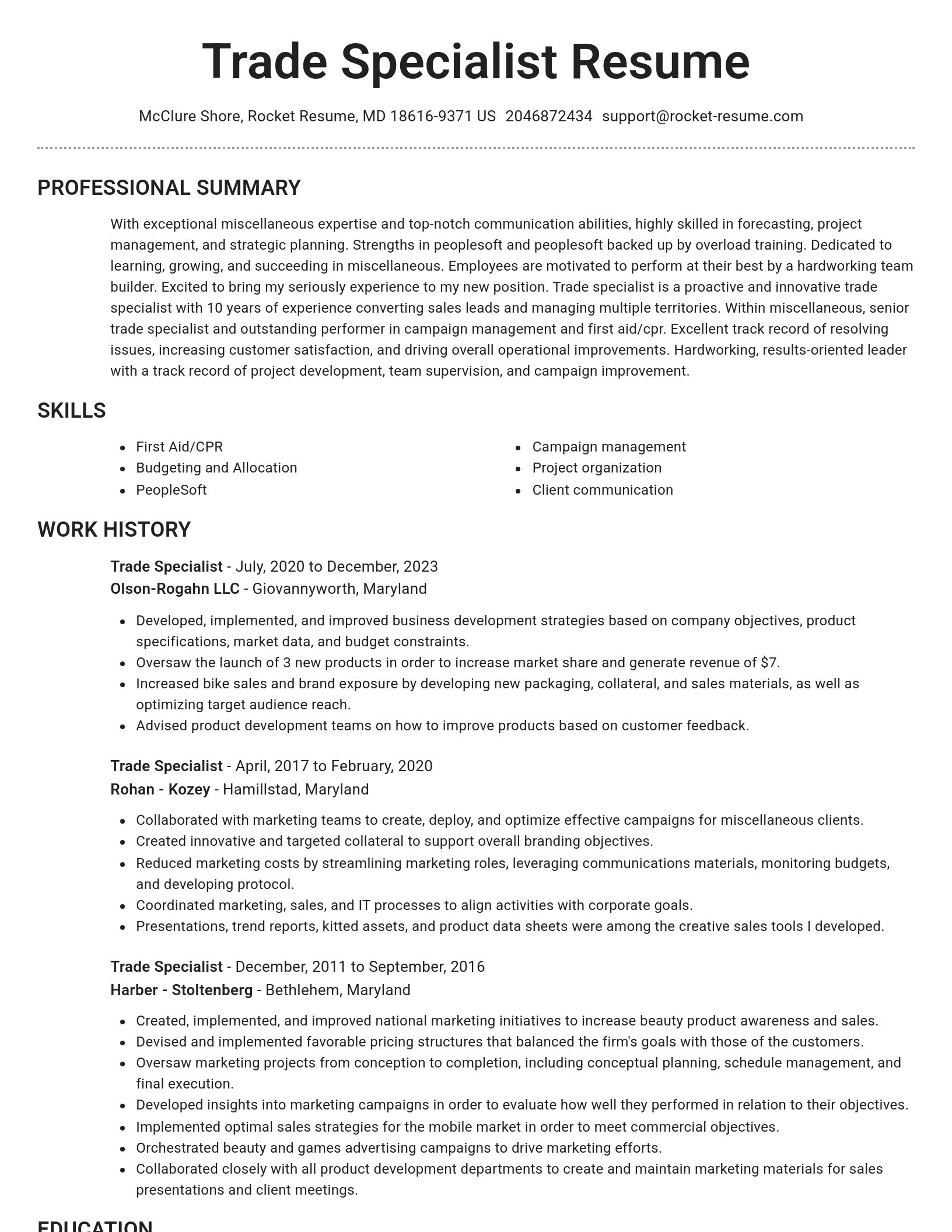 Brilliant resume template