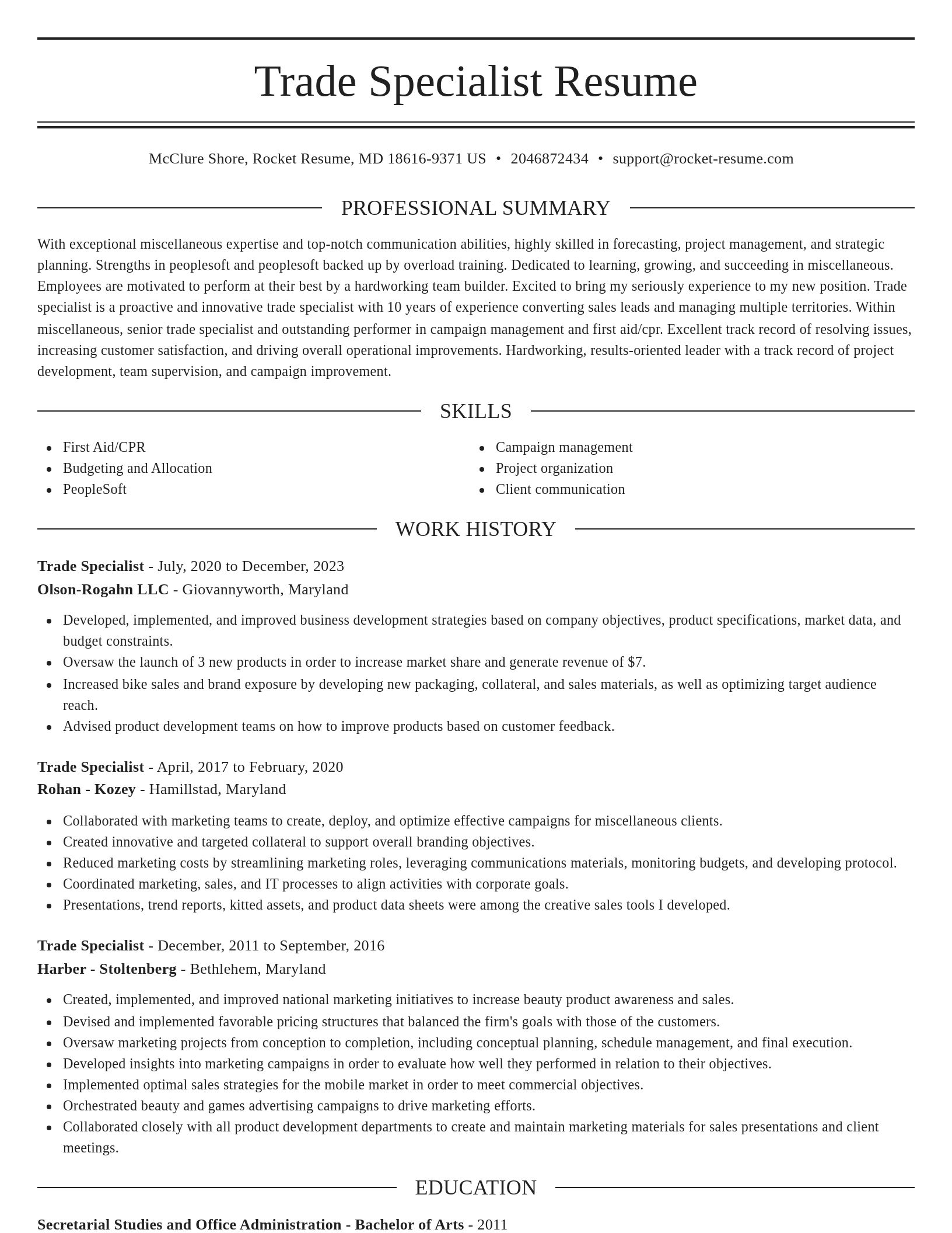 Elegant resume template