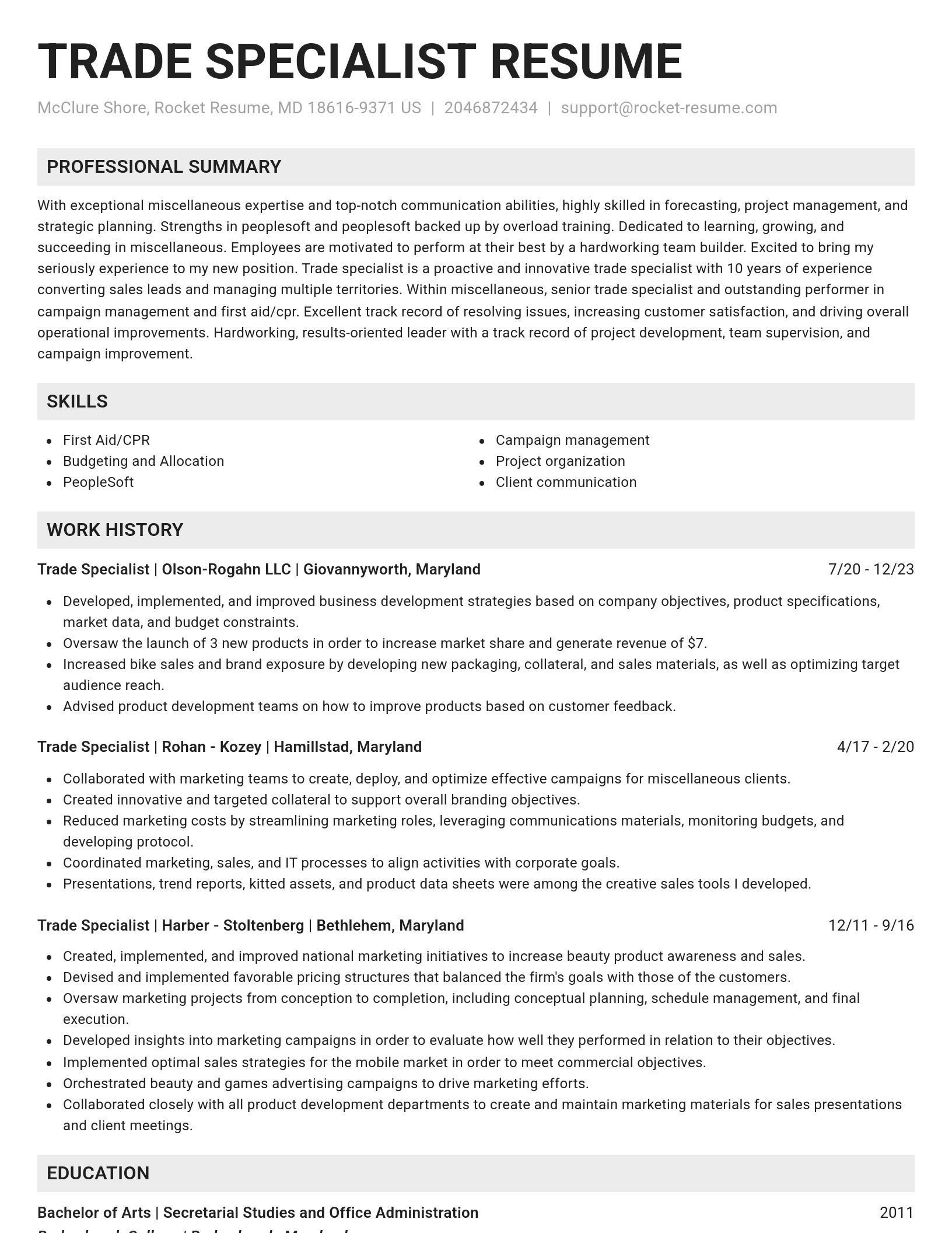 Genius resume template
